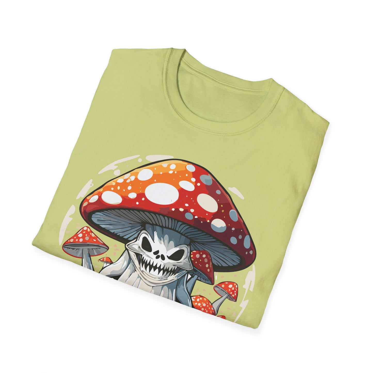 Mashroom Tee Shirt Unisex Softstyle 64000 100 Percent Ring Spun Cotton Funny Mashroom Fungus Design