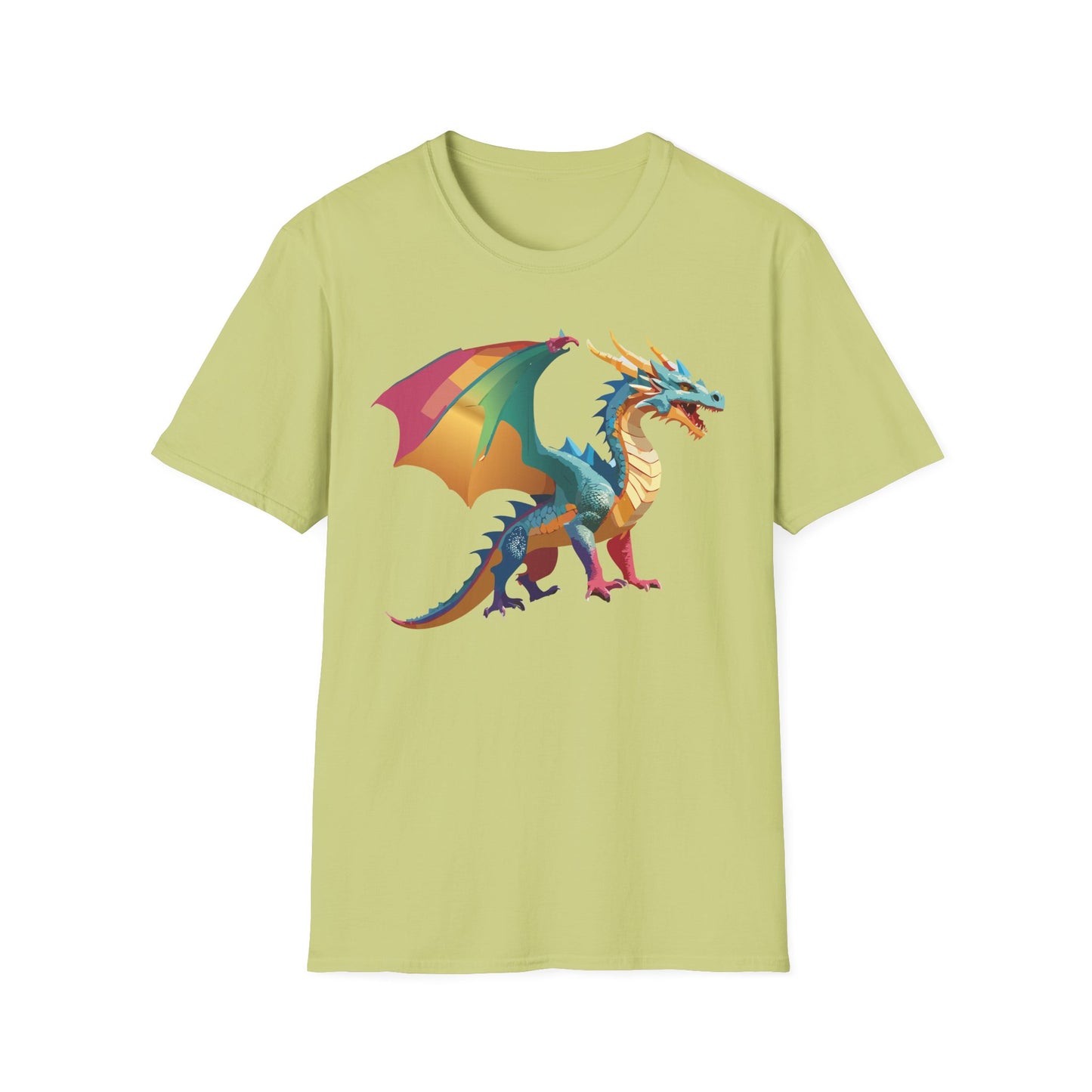 Dragon T Shirt Unisex Dragon Shirt Animal Design Tee Softstyle 100 Percent Ring Spun Cotton