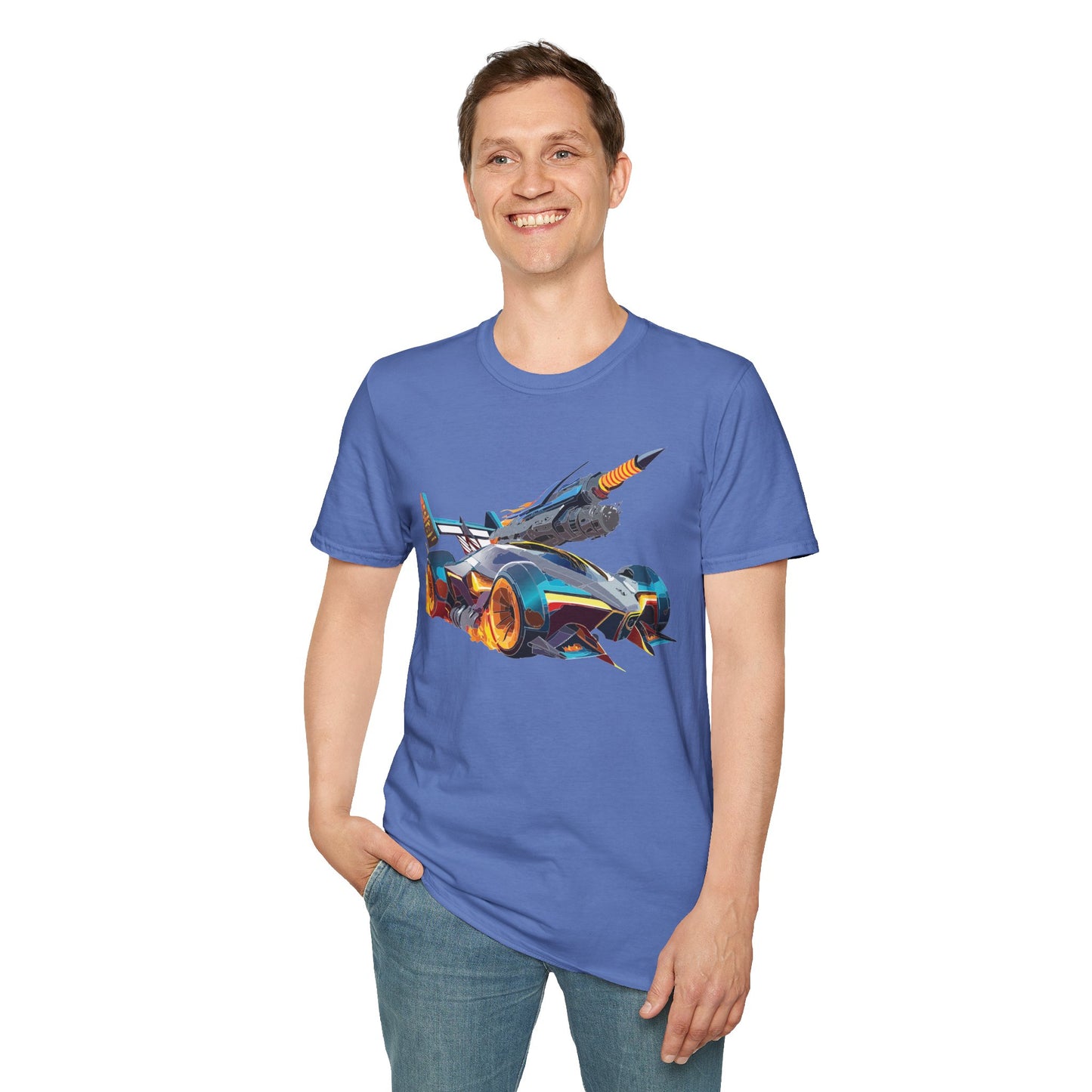 Unisex Car T Shirt Softstyle Cotton Tee With Car Design Hot Wheels Graphic Tee For Men And Women