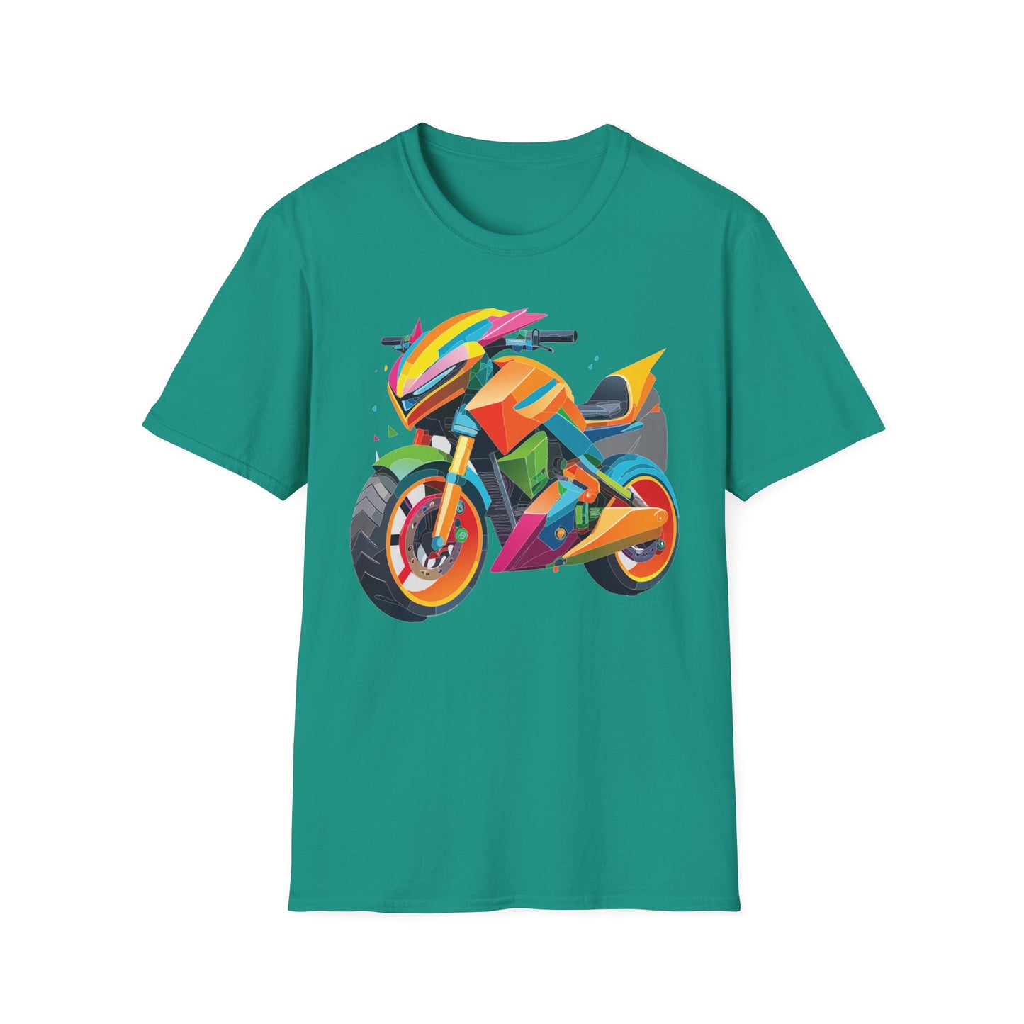 Unisex Bike T Shirt Moto Shirt MTB T Shirt With Art Design Softstyle Cotton Tee For Enthusiasts