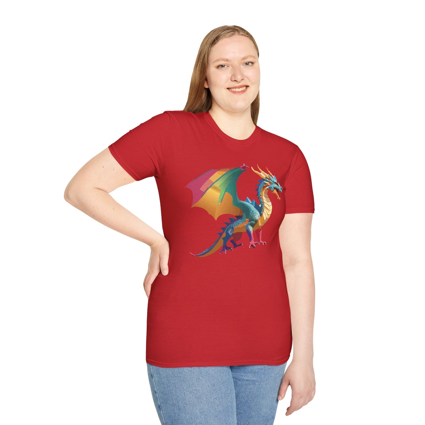 Dragon T Shirt Unisex Dragon Shirt Animal Design Tee Softstyle 100 Percent Ring Spun Cotton
