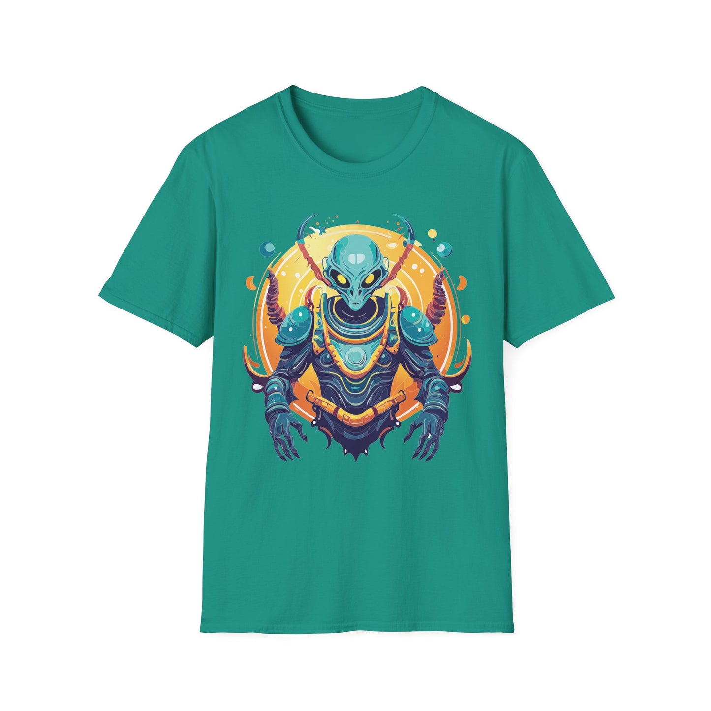 Cosmos Alien T Shirt Unisex Softstyle Short Sleeve Tee With Alien Art Design Artwork