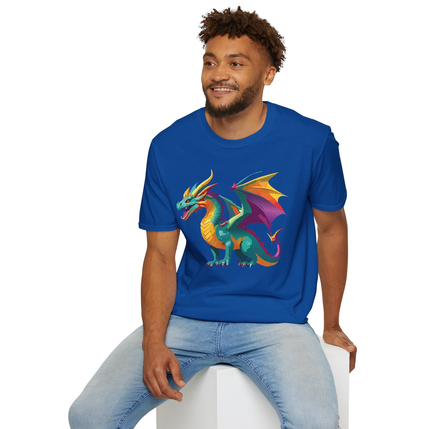 Dragon T Shirt Unisex Short Sleeve Art Design Gildan Softstyle Cotton Tee For Animal Lovers