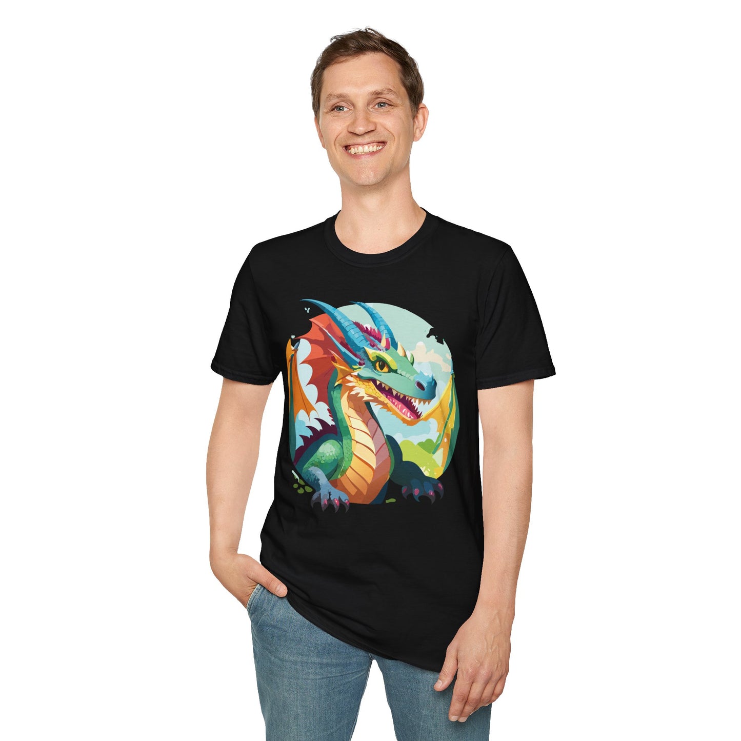 Dragon T Shirt, Dragon Shirt, Shirt with Animals, Animal Shirt