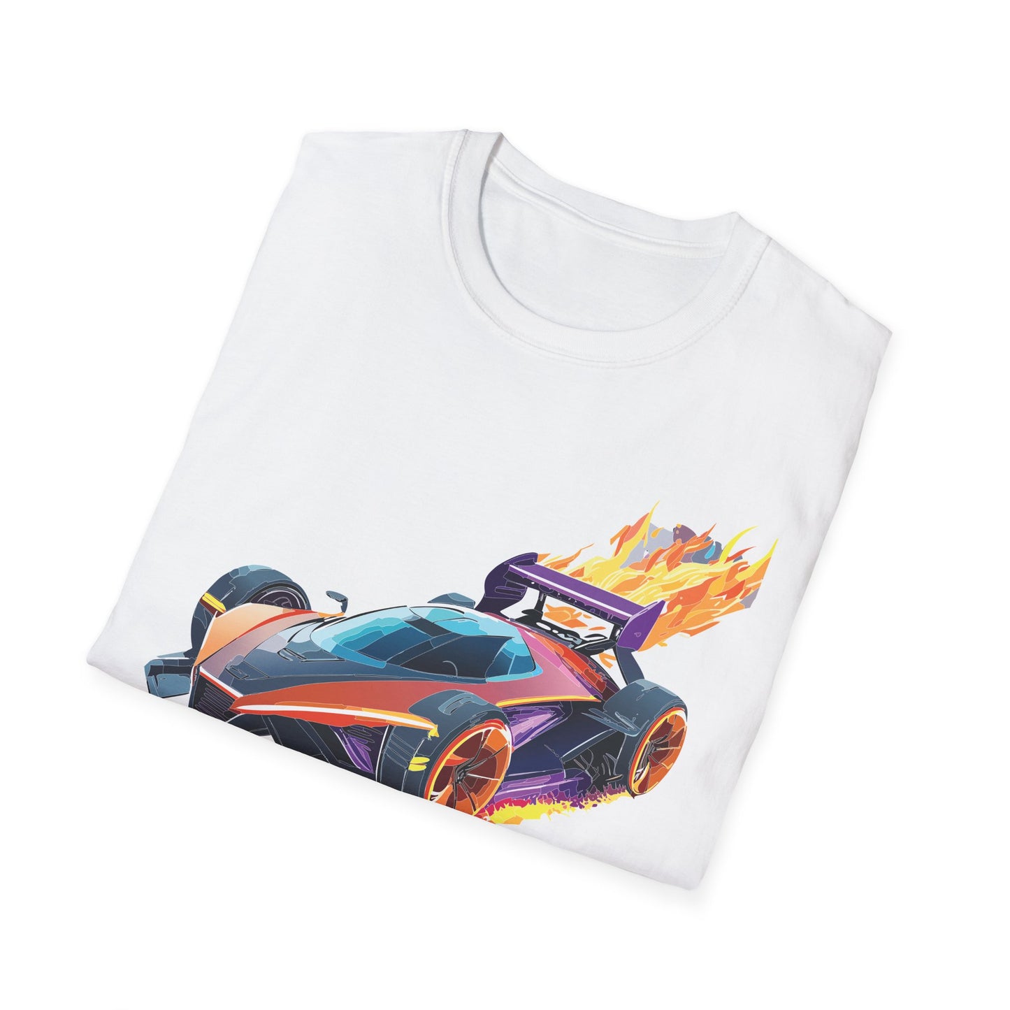 Unisex Car T Shirt Hot Wheels Graphic Tee Car Shirt Gildan Softstyle 64000 Cotton Tee
