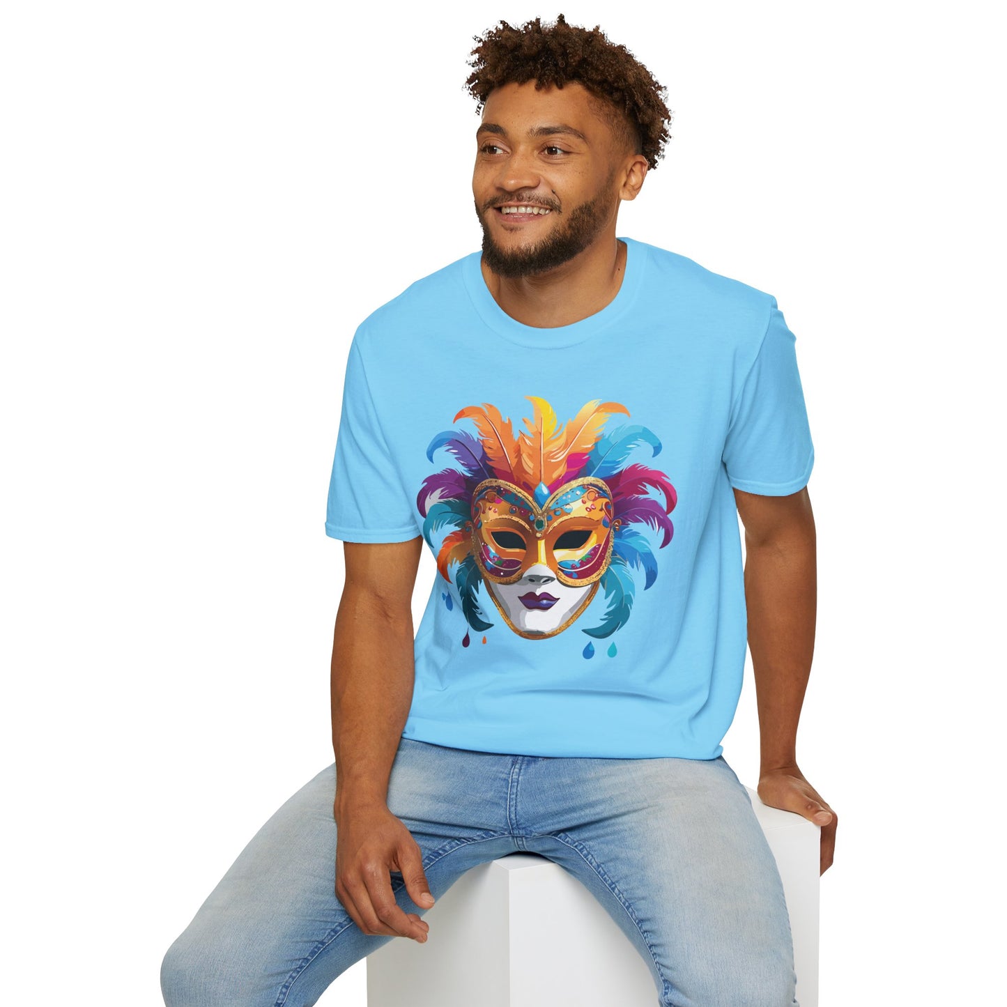 Mask Tee Shirt, Mask Shirt, Shirt with Mask, Masquerade Tees