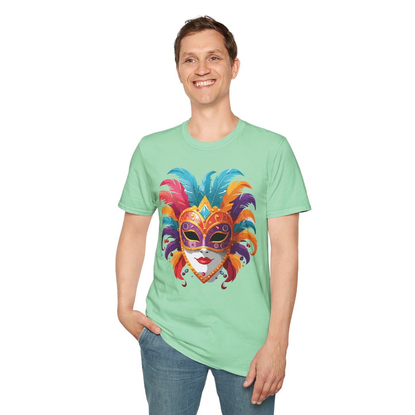 Mask Tee Shirt, Mask Shirt, Shirt with Mask, Masquerade Tees