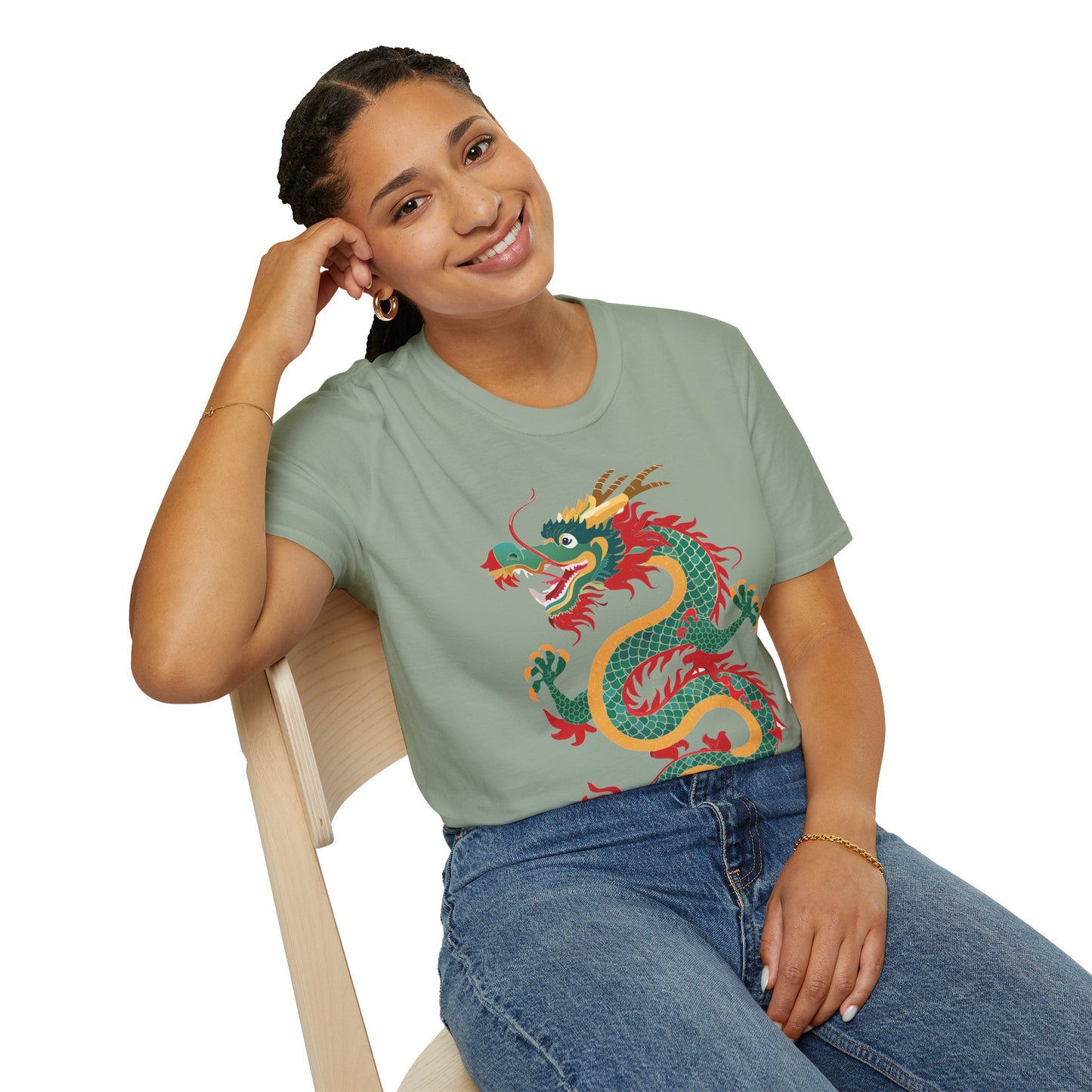 Dragon T Shirt Unisex Dragon Shirt With Animal Art Design Gildan Softstyle Tee 100 Cotton