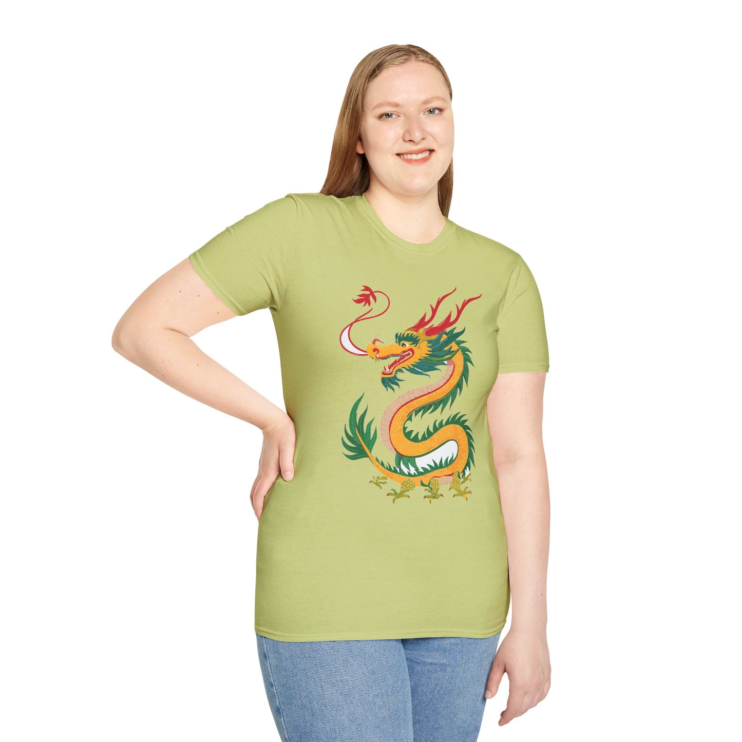 Dragon T Shirt Unisex Dragon Shirt Animal Shirt Gildan Softstyle 64000 100 Percent Cotton Tee