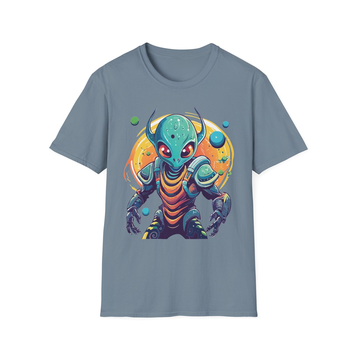 Alien Cosmos Shirt Unisex Softstyle Tee With Alien Art Design Space Theme Graphic Tee