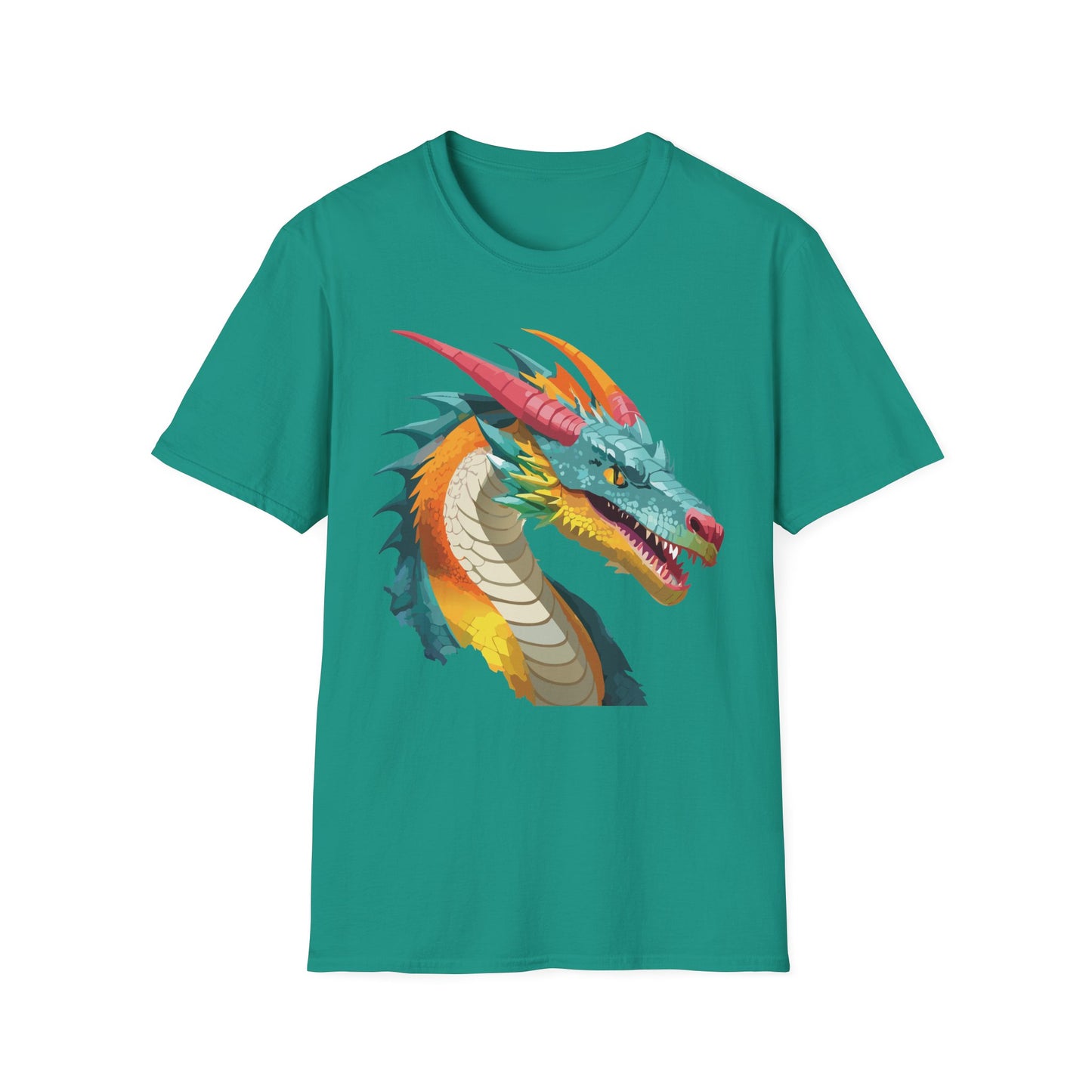Dragon T Shirt Unisex Softstyle Art Design Tee With Animals Theme Gildan 64000 Premium Quality