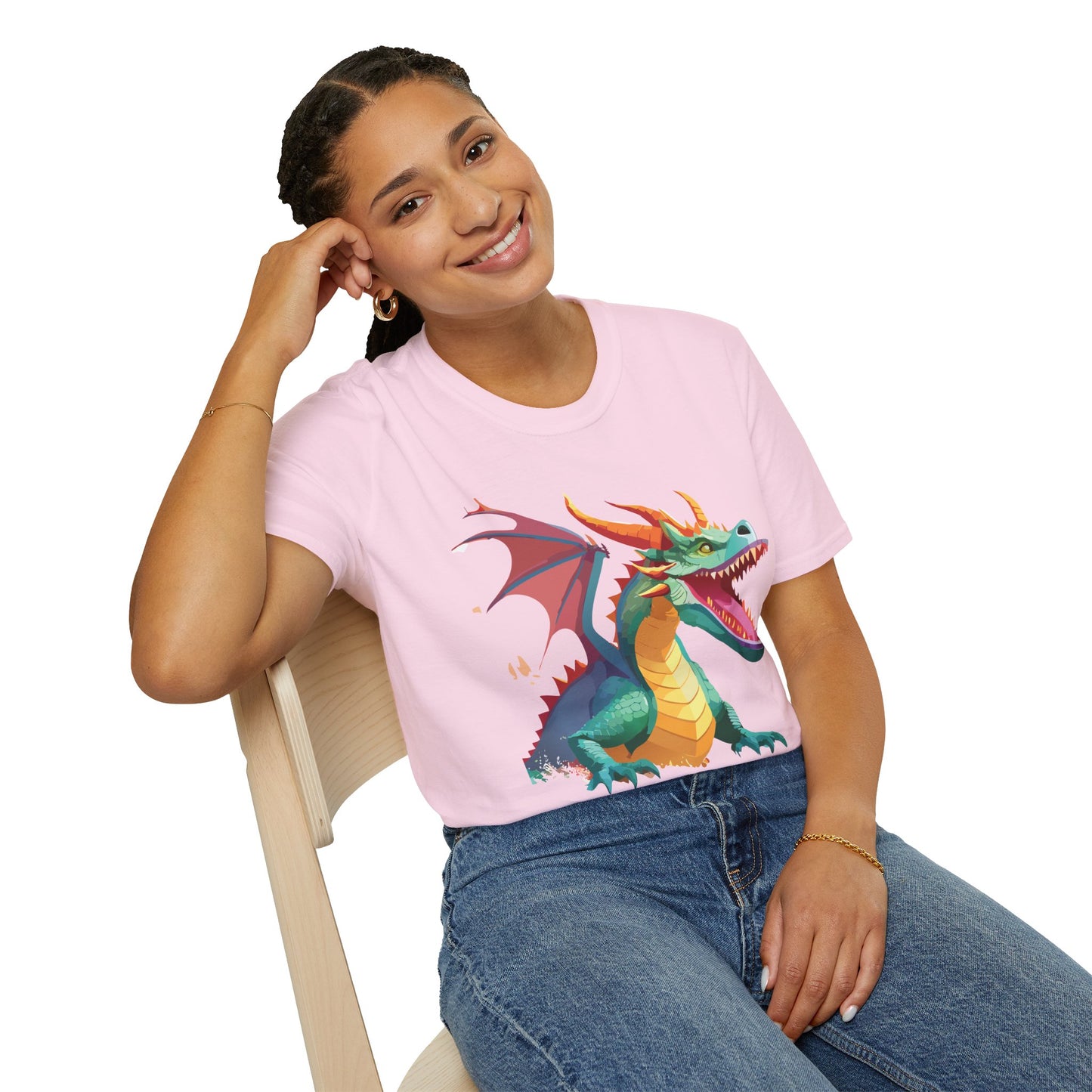 Dragon Graphic T Shirt Unisex Softstyle Cotton Tee Dragon Art Shirt For Men Women