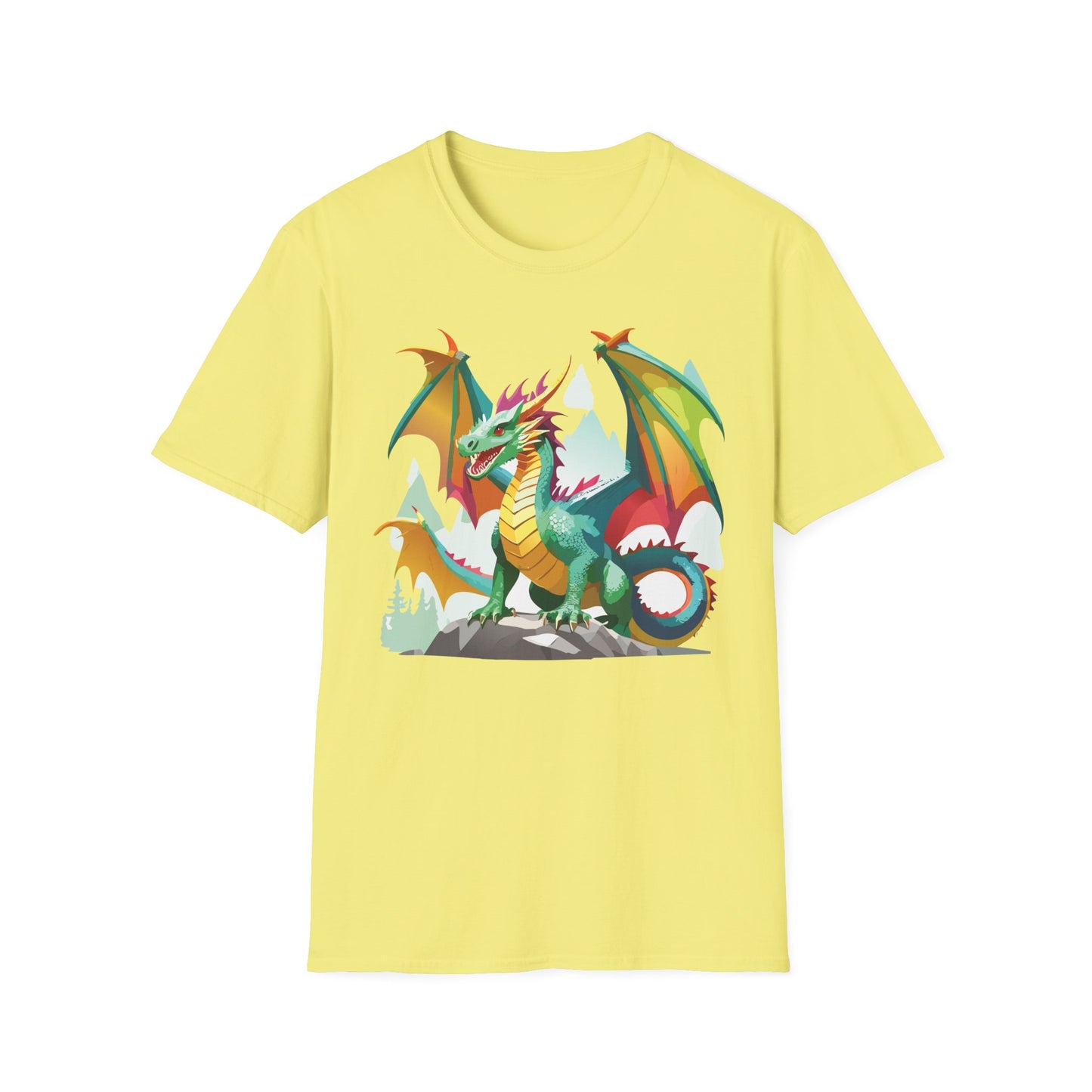 Dragon Graphic T Shirt for Men and Women Unisex Animal Design Softstyle Cotton Tee Premium Quality