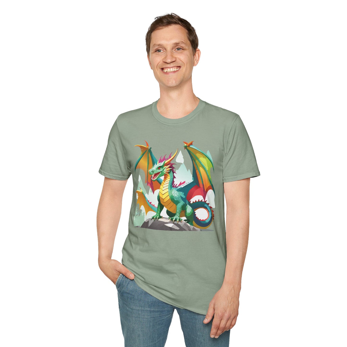 Dragon Graphic T Shirt for Men and Women Unisex Animal Design Softstyle Cotton Tee Premium Quality