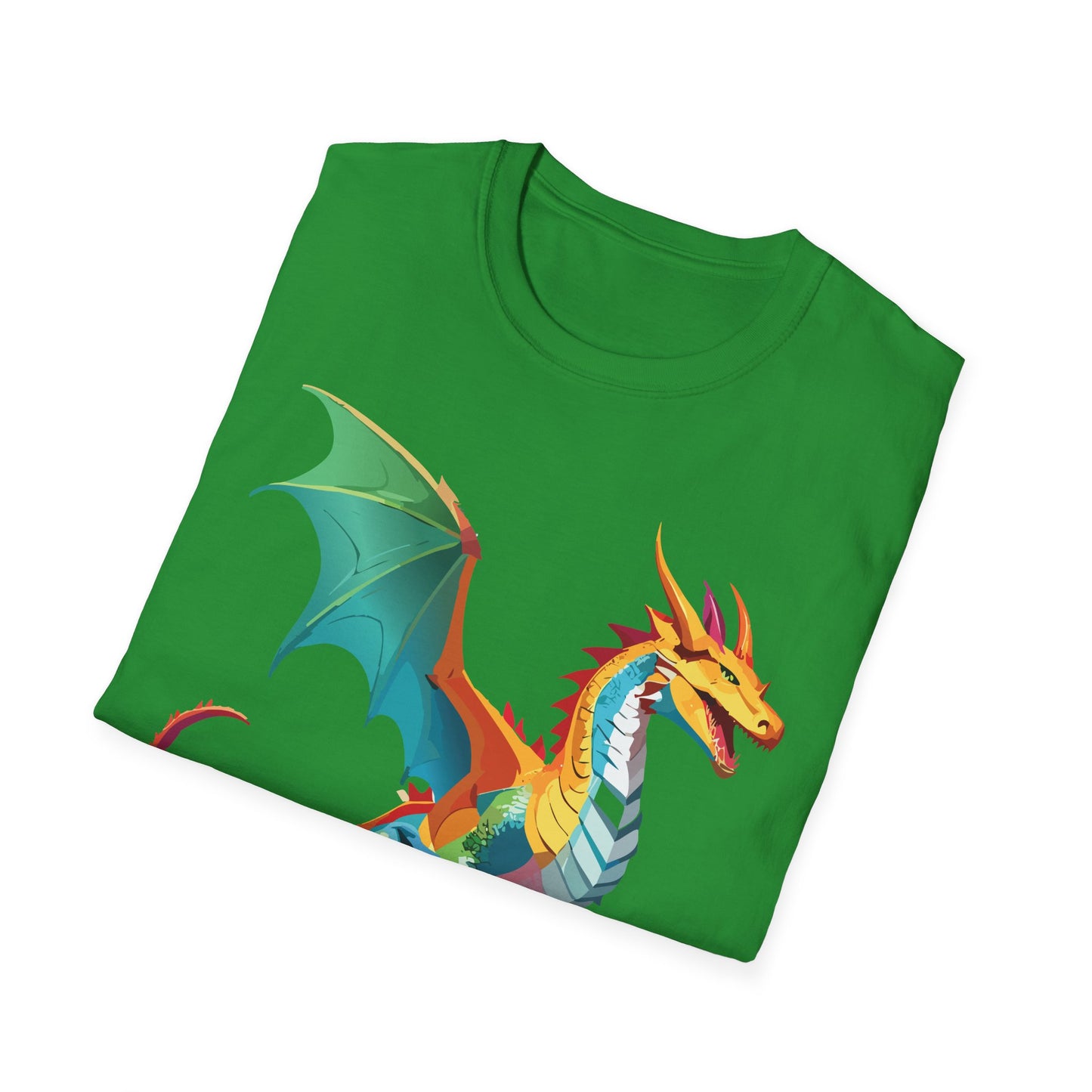 Dragon T Shirt Unisex Animal Design Tee Softstyle Gildan 64000 100 Percent Ring Spun Cotton