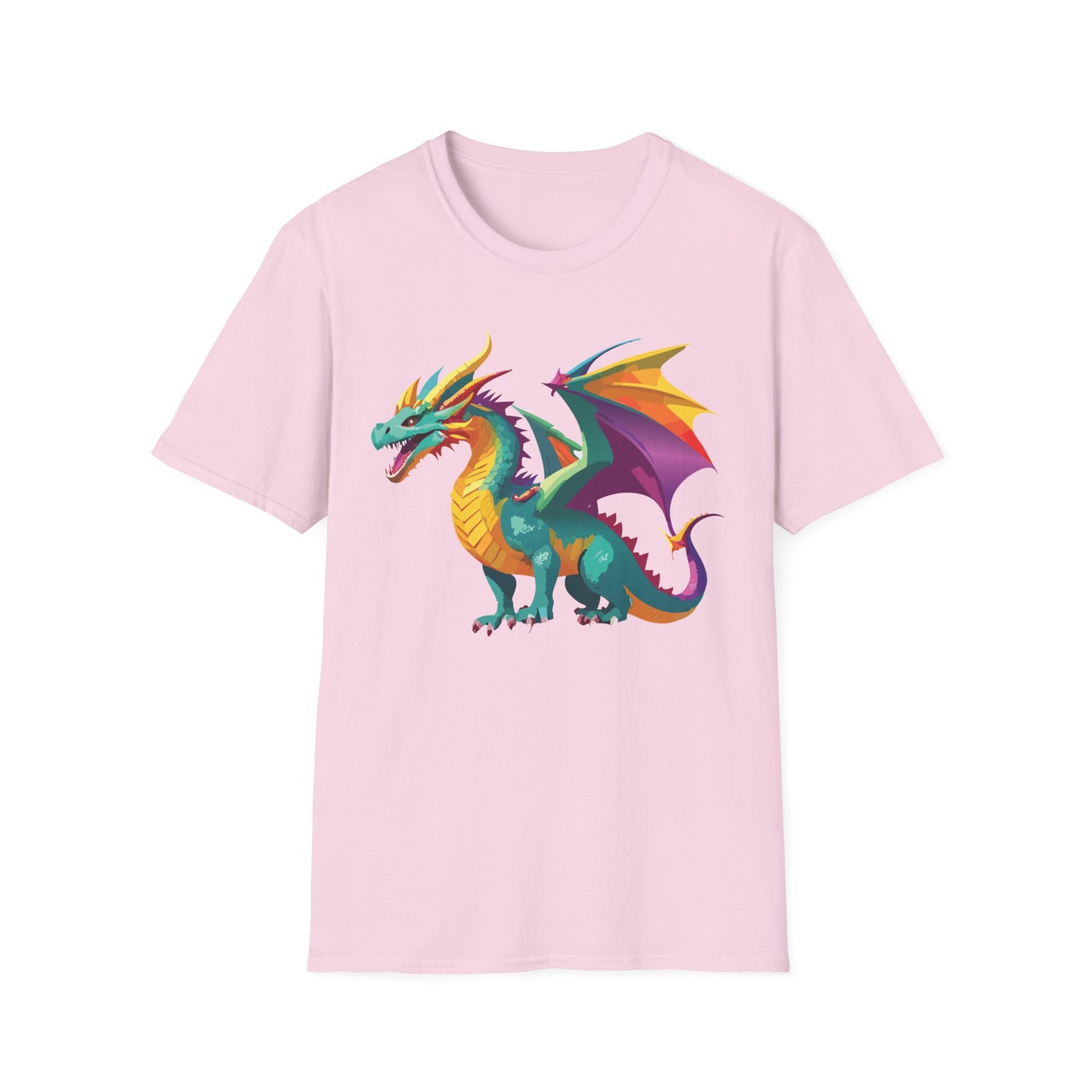 Dragon T Shirt Unisex Short Sleeve Art Design Gildan Softstyle Cotton Tee For Animal Lovers