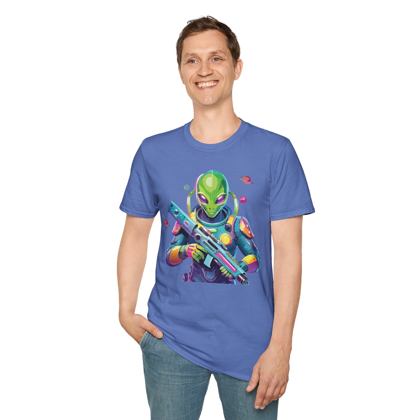 Alien Cosmos T Shirt Unisex Gildan Softstyle 64000 Art Design Tee For Everyday Comfort