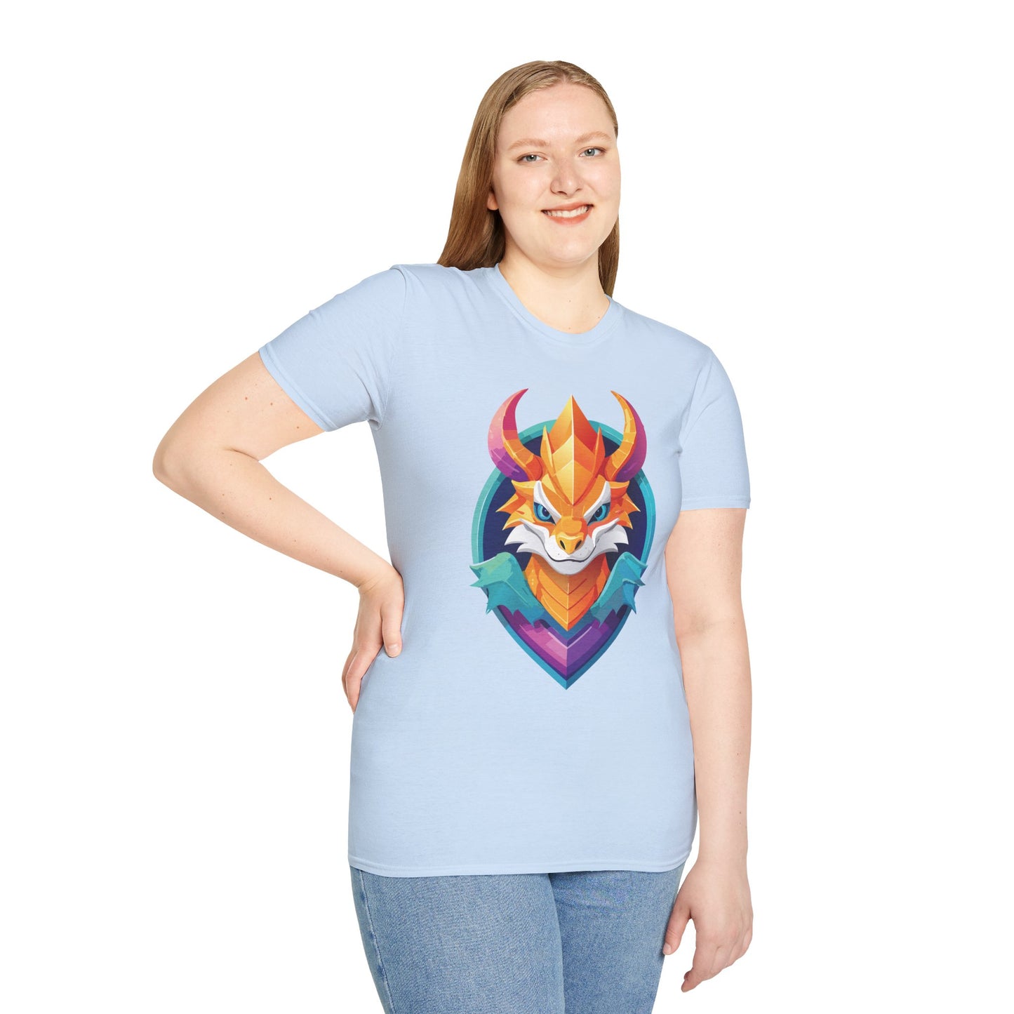 Dragon T Shirt Unisex Gildan Softstyle 64000 Comfortable Cotton Tee With Animal Design