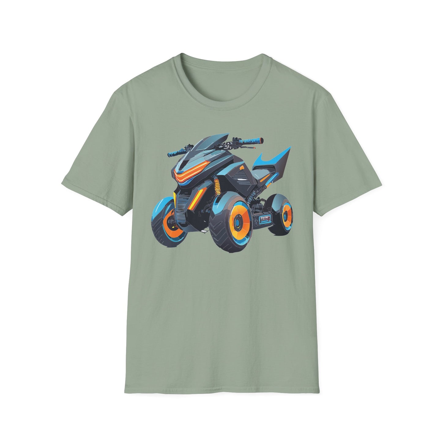 Unisex Motorcycle Art Design T Shirt Softstyle 64000 MTB Graphic Tee For Riders
