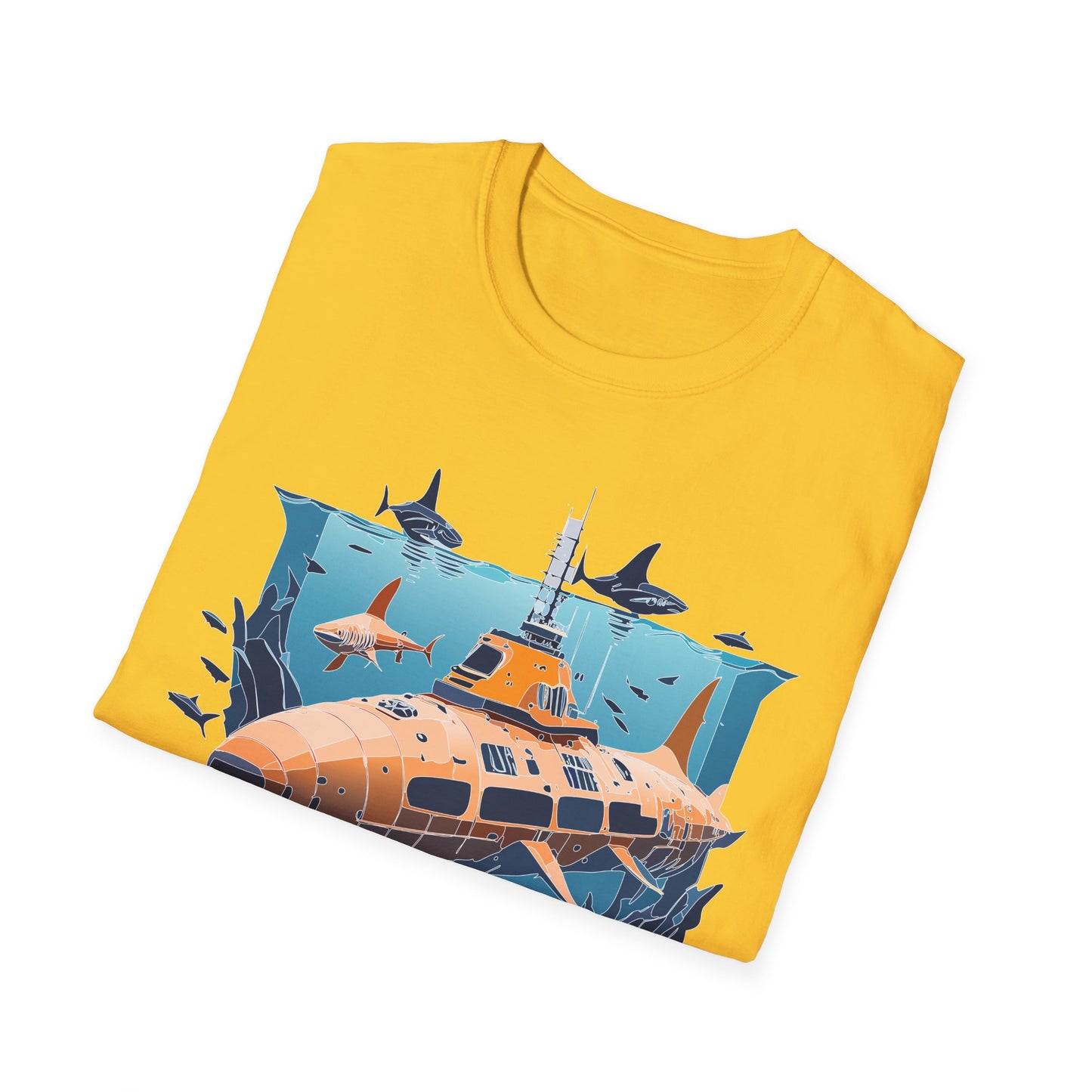 Ocean Tee Shirt, Ocean Shirt, Shirt with Ocean, U boat Tees, Shirt with U-Boat