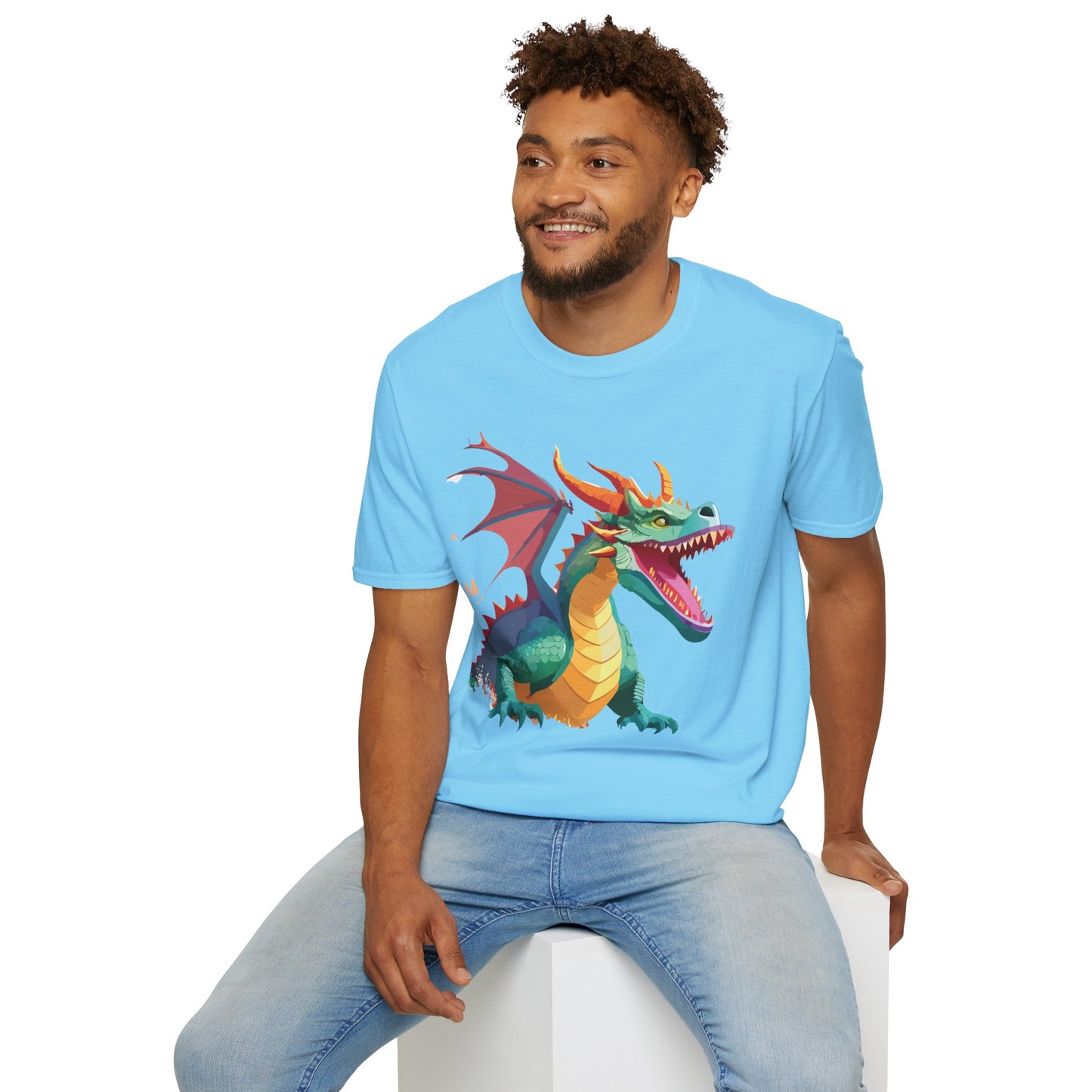Dragon Graphic T Shirt Unisex Softstyle Cotton Tee Dragon Art Shirt For Men Women
