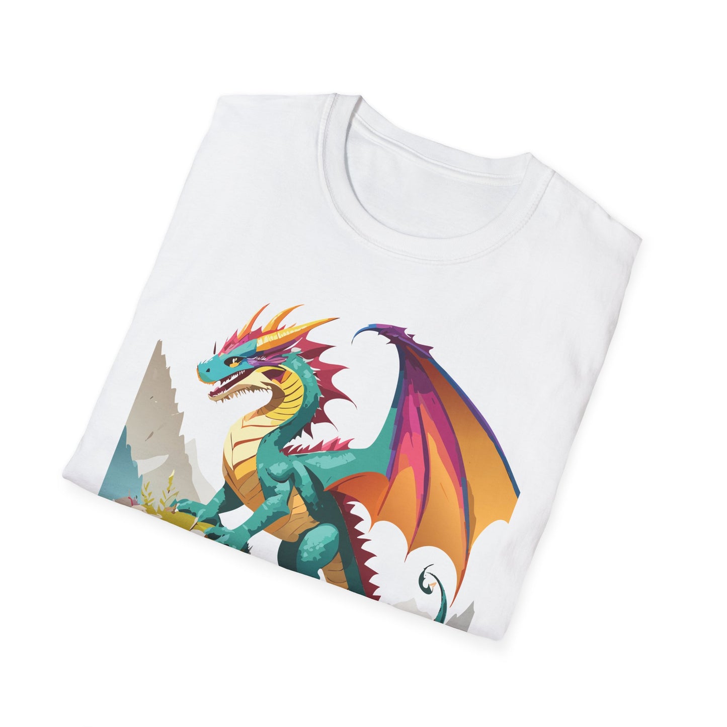 Dragon T Shirt Unisex Dragon Shirt With Animal Art Design Softstyle Cotton Tee Shirt