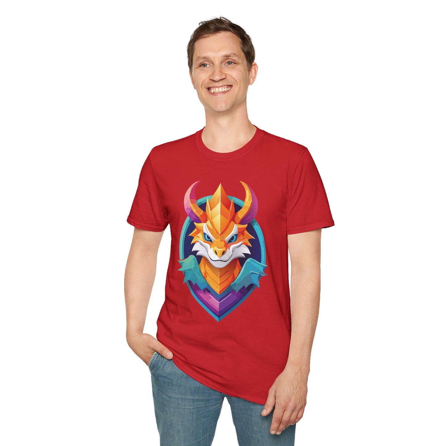Dragon T Shirt Unisex Gildan Softstyle 64000 Comfortable Cotton Tee With Animal Design