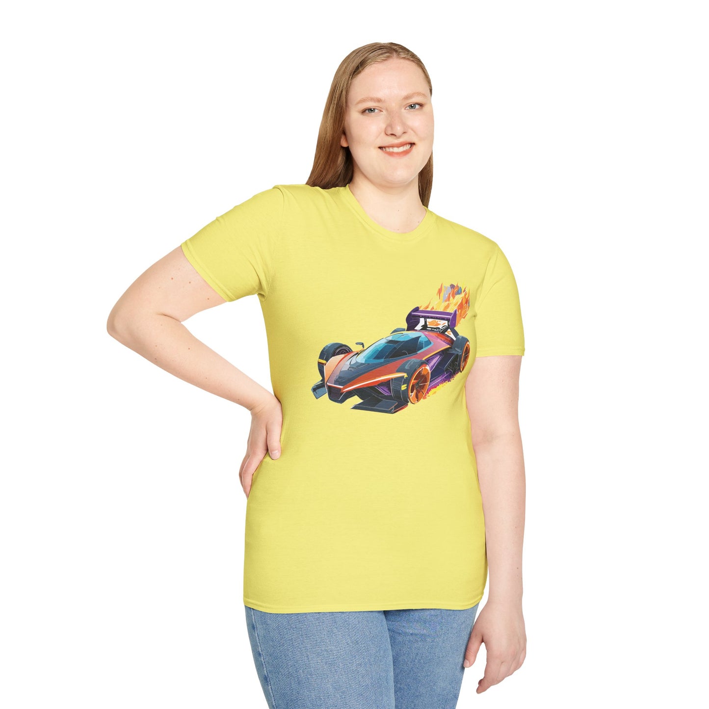 Unisex Car T Shirt Hot Wheels Graphic Tee Car Shirt Gildan Softstyle 64000 Cotton Tee