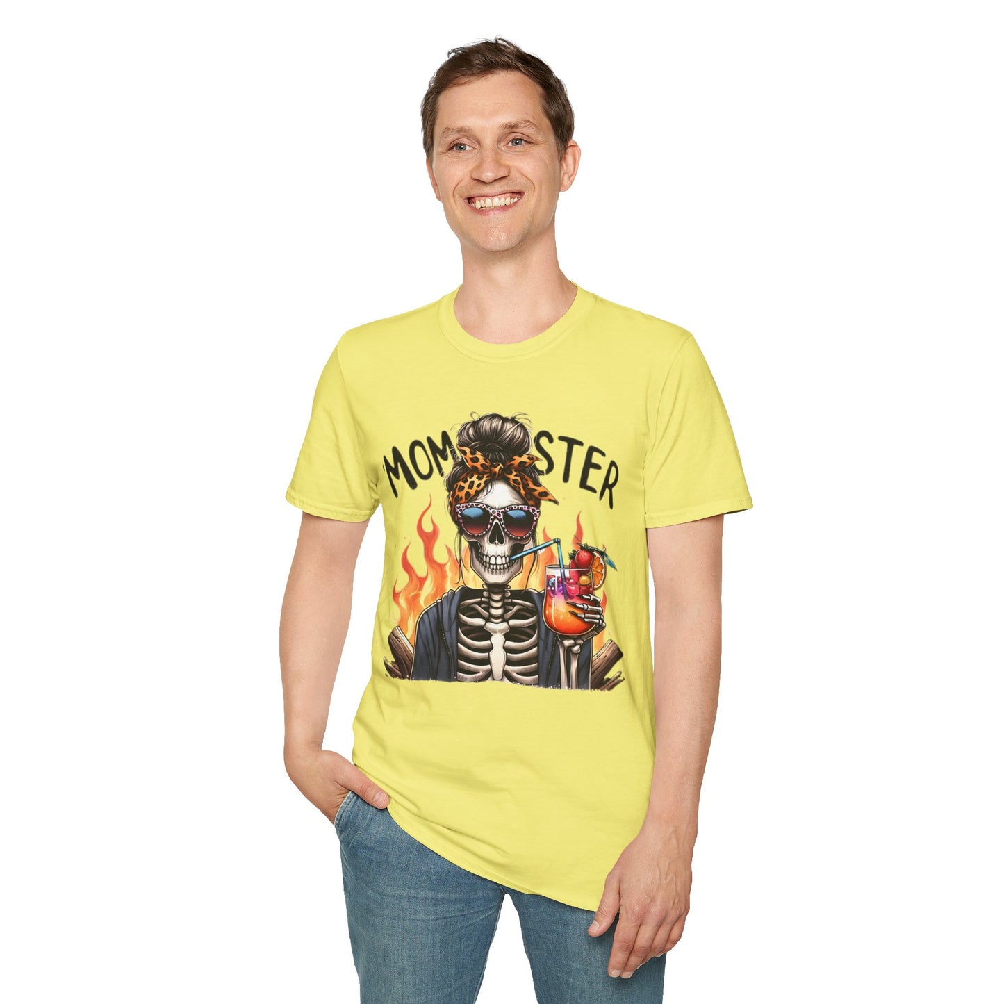 Skull Tee Shirt Unisex Skeleton Shirt Softstyle Gildan 100 Percent Cotton Graphic Tee