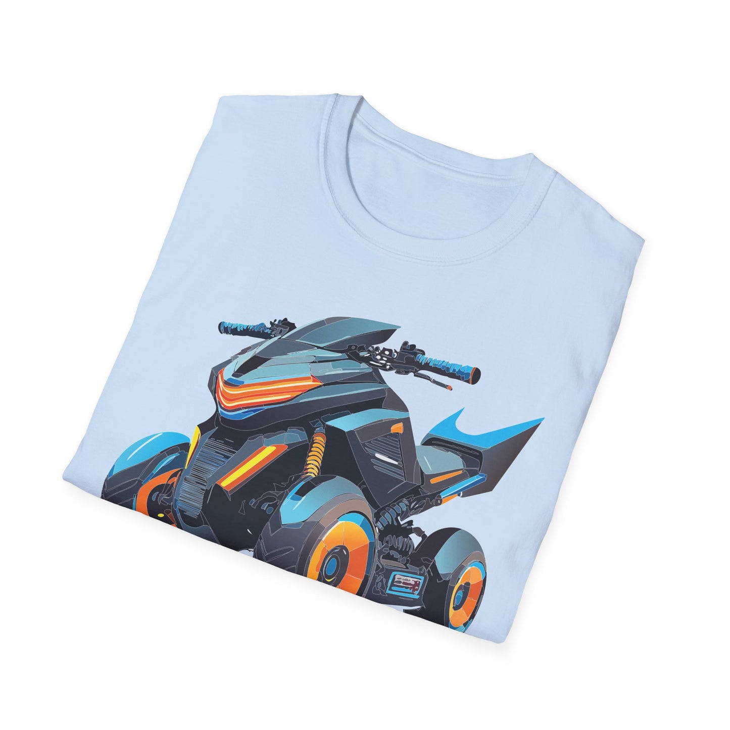 Unisex Motorcycle Art Design T Shirt Softstyle 64000 MTB Graphic Tee For Riders