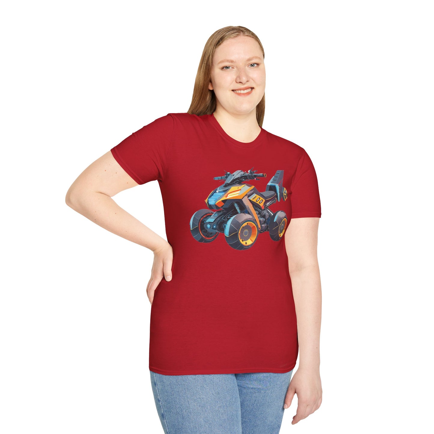 Unisex Bike T Shirt Moto Shirt With Motorcycle Design MTB Tee For Riders One Hundred Percent Cotton