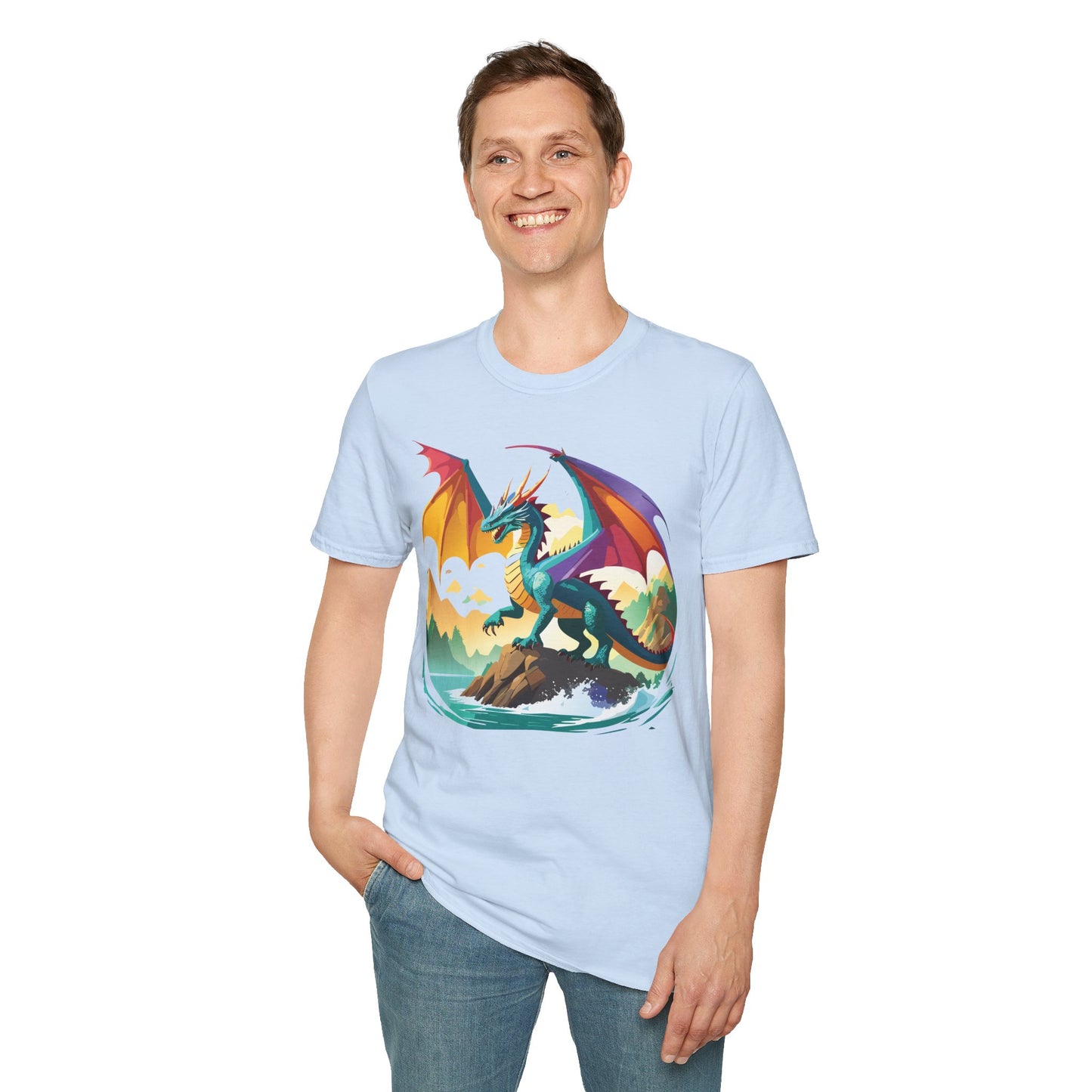 Dragon T Shirt, Dragon Shirt, Shirt with Animals, Animal Shirt
