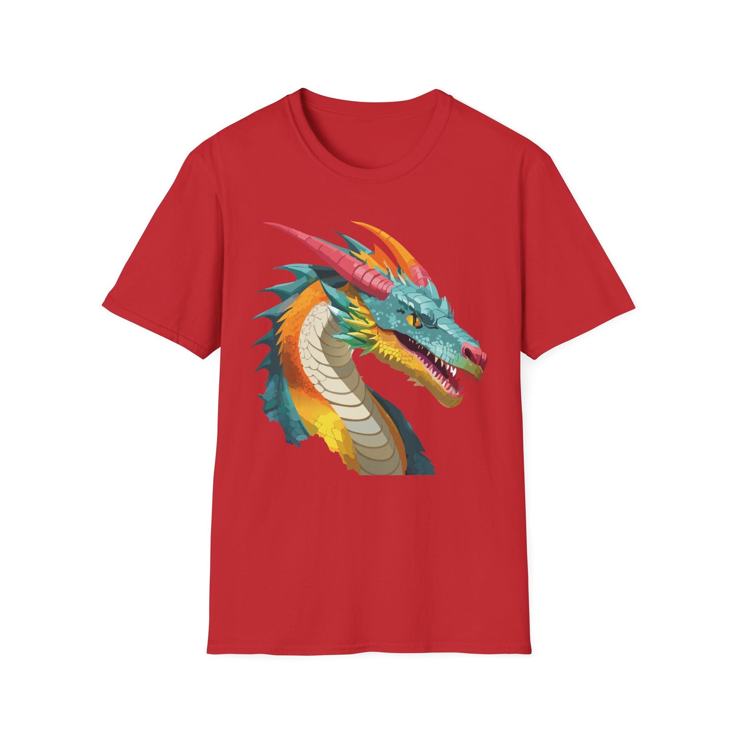 Dragon T Shirt Unisex Softstyle Art Design Tee With Animals Theme Gildan 64000 Premium Quality