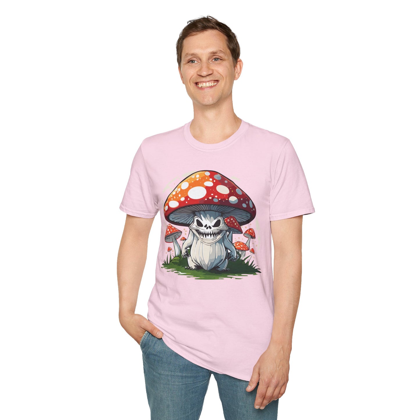 Mashroom Tee Shirt Unisex Softstyle 64000 100 Percent Ring Spun Cotton Funny Mashroom Fungus Design