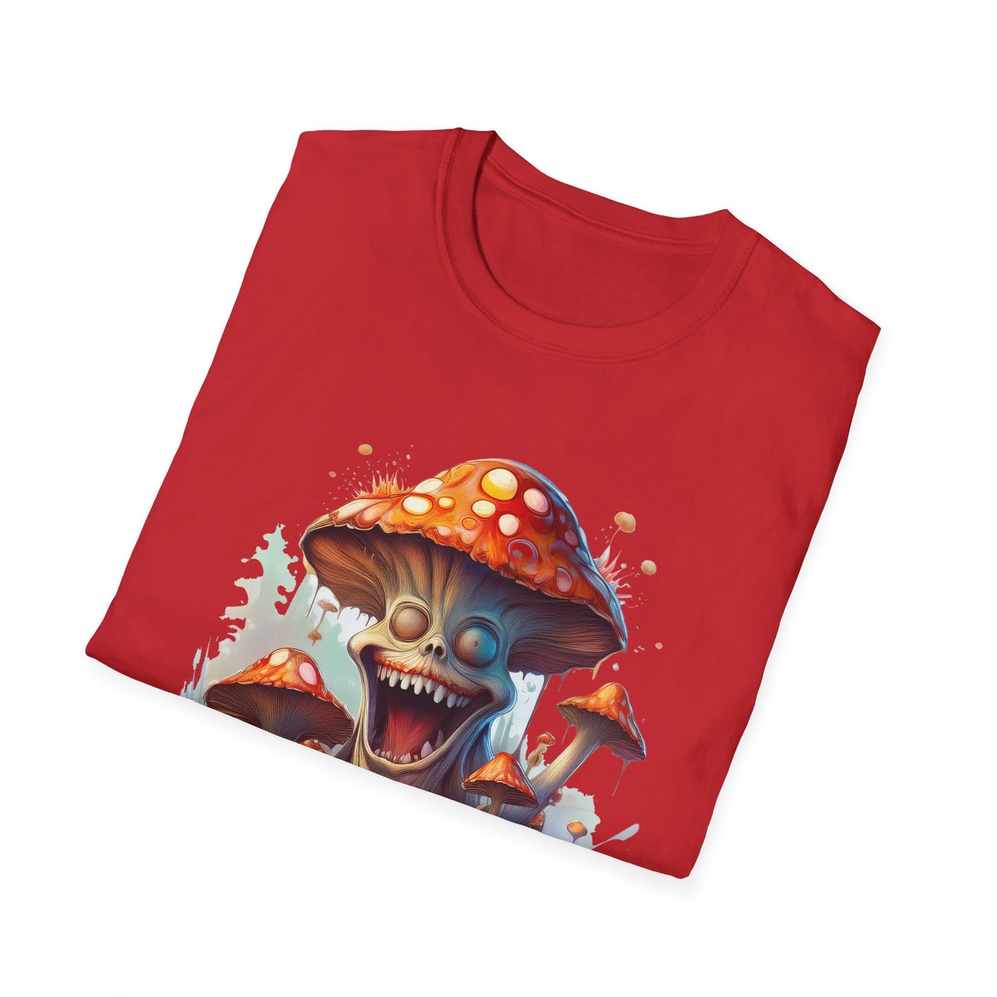 Mashroom Short Sleeve Tee Unisex Funny Mashroom Shirt With Fungus Graphic Gildan Softstyle 64000