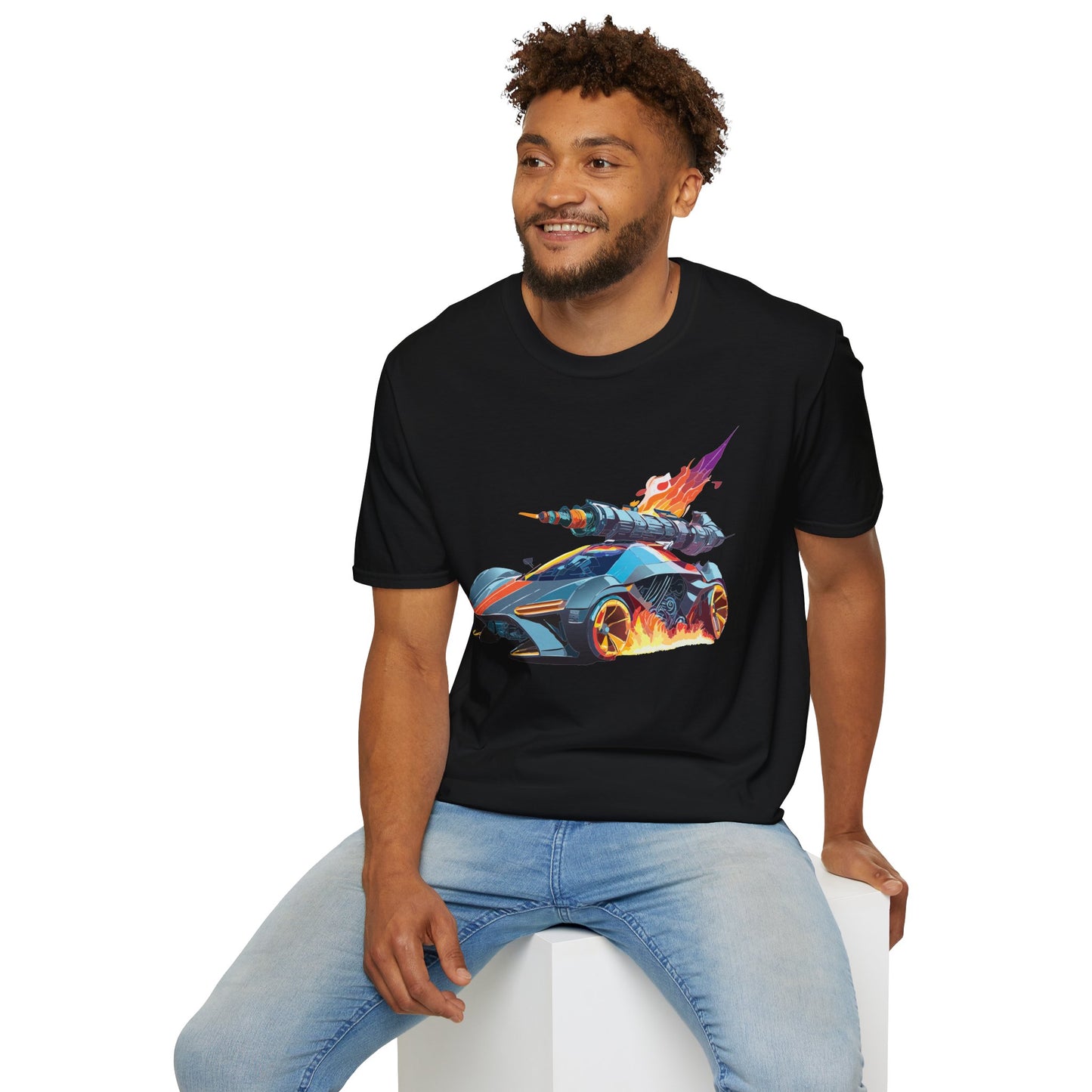 Car T Shirt for Car Lovers Unisex Softstyle Tee 64000 Hot Wheels Design Shirt with Cars