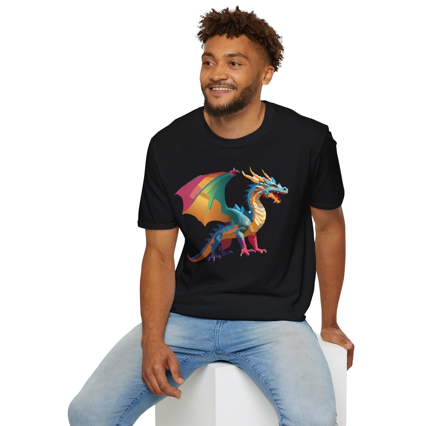 Dragon T Shirt Unisex Dragon Shirt Animal Design Tee Softstyle 100 Percent Ring Spun Cotton