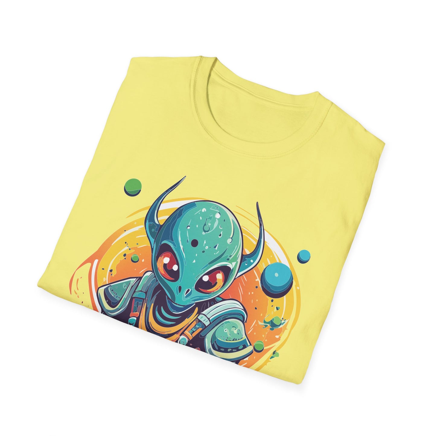Alien Cosmos Shirt Unisex Softstyle Tee With Alien Art Design Space Theme Graphic Tee