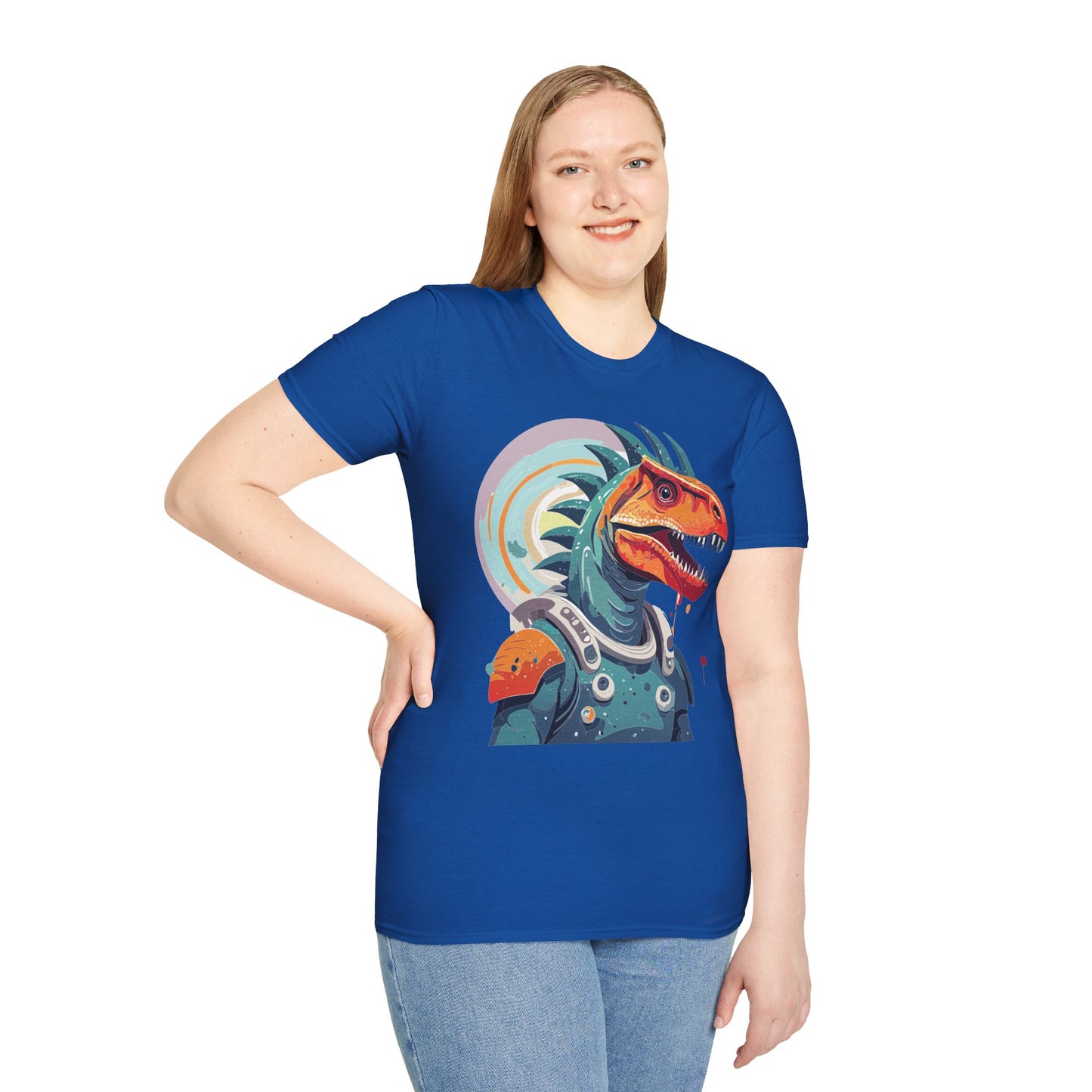 Unisex Gildan Softstyle 64000 Alien T Shirt With Cosmos Space Alien Art Graphic Tee