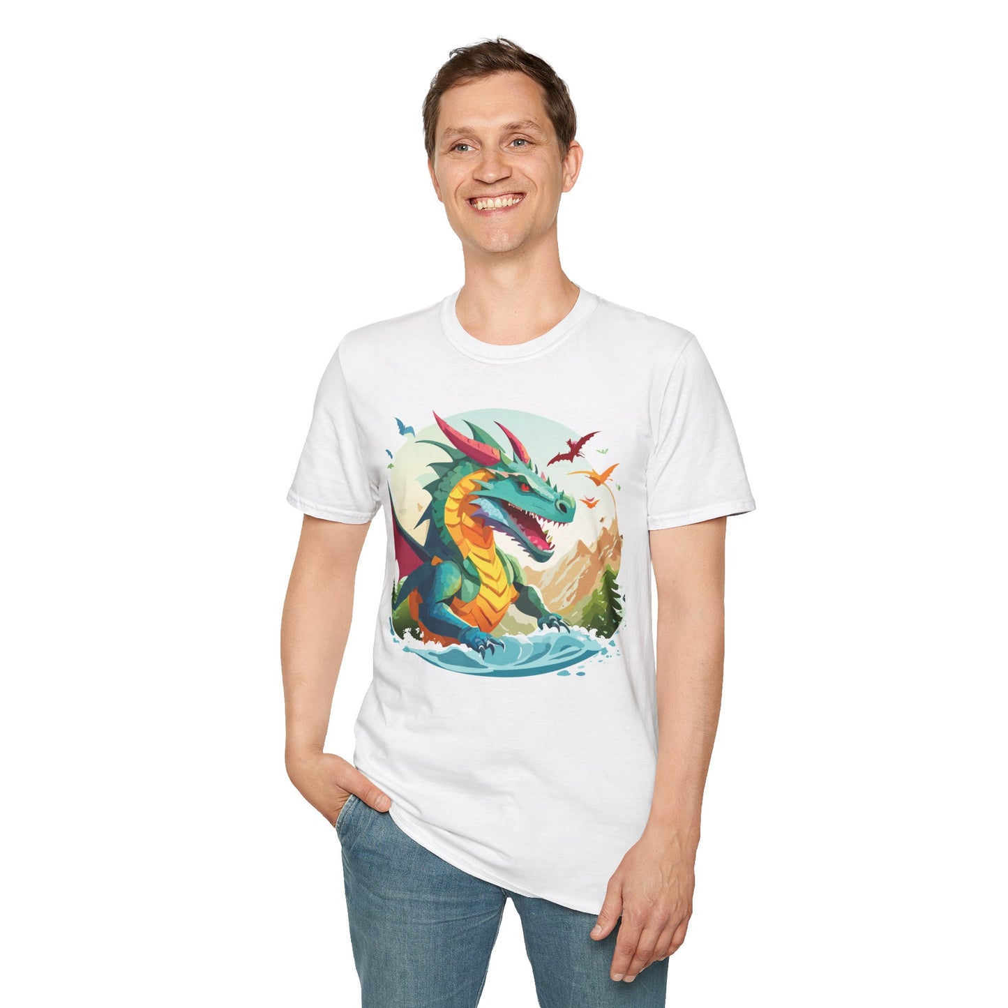 Dragon T Shirt, Dragon Shirt, Shirt with Animals, Animal Shirt