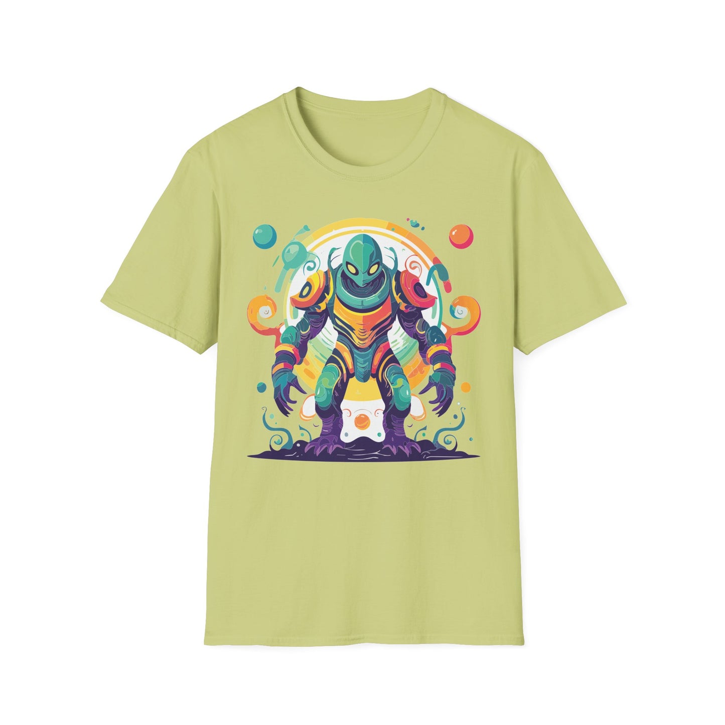 Cosmos Alien T Shirt Unisex Softstyle 64000 with Art Design Durable Comfort Artwork Tee