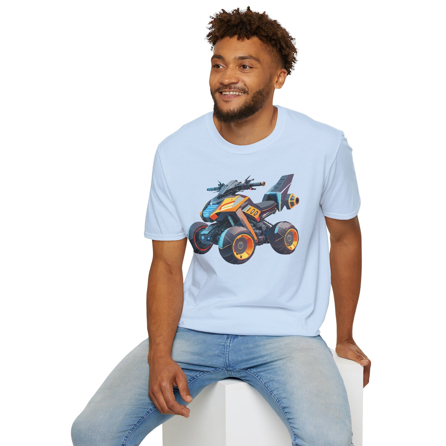 Unisex Bike T Shirt Moto Shirt With Motorcycle Design MTB Tee For Riders One Hundred Percent Cotton