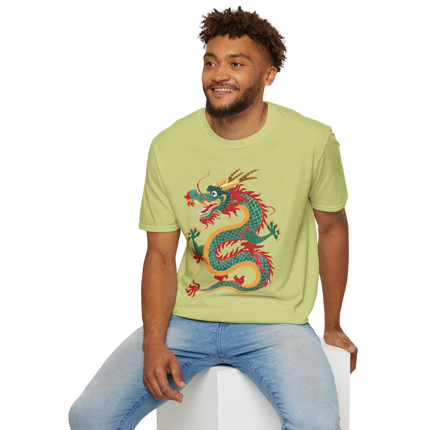 Dragon T Shirt Unisex Dragon Shirt With Animal Art Design Gildan Softstyle Tee 100 Cotton