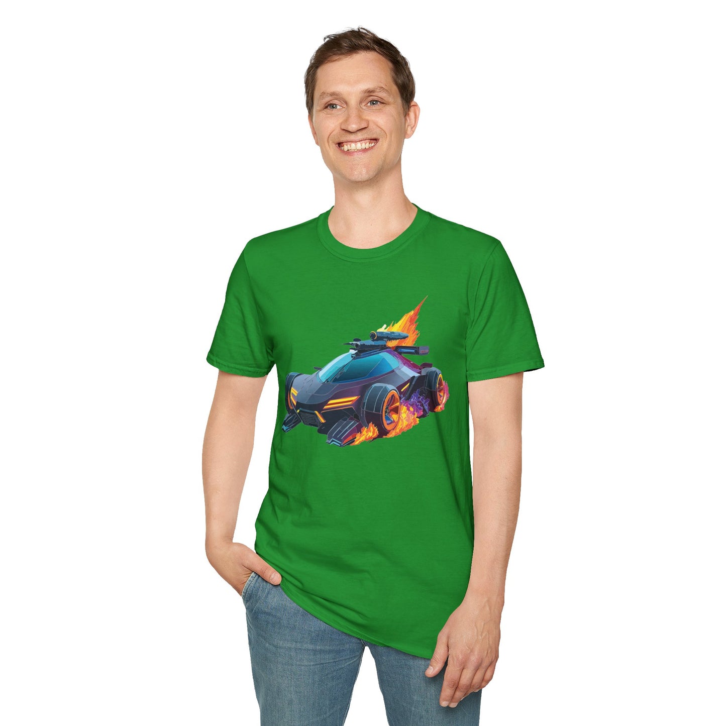 Unisex Car T Shirt Hot Wheels Cars Shirt 100 Percent Ring Spun Cotton Gildan Softstyle Tee