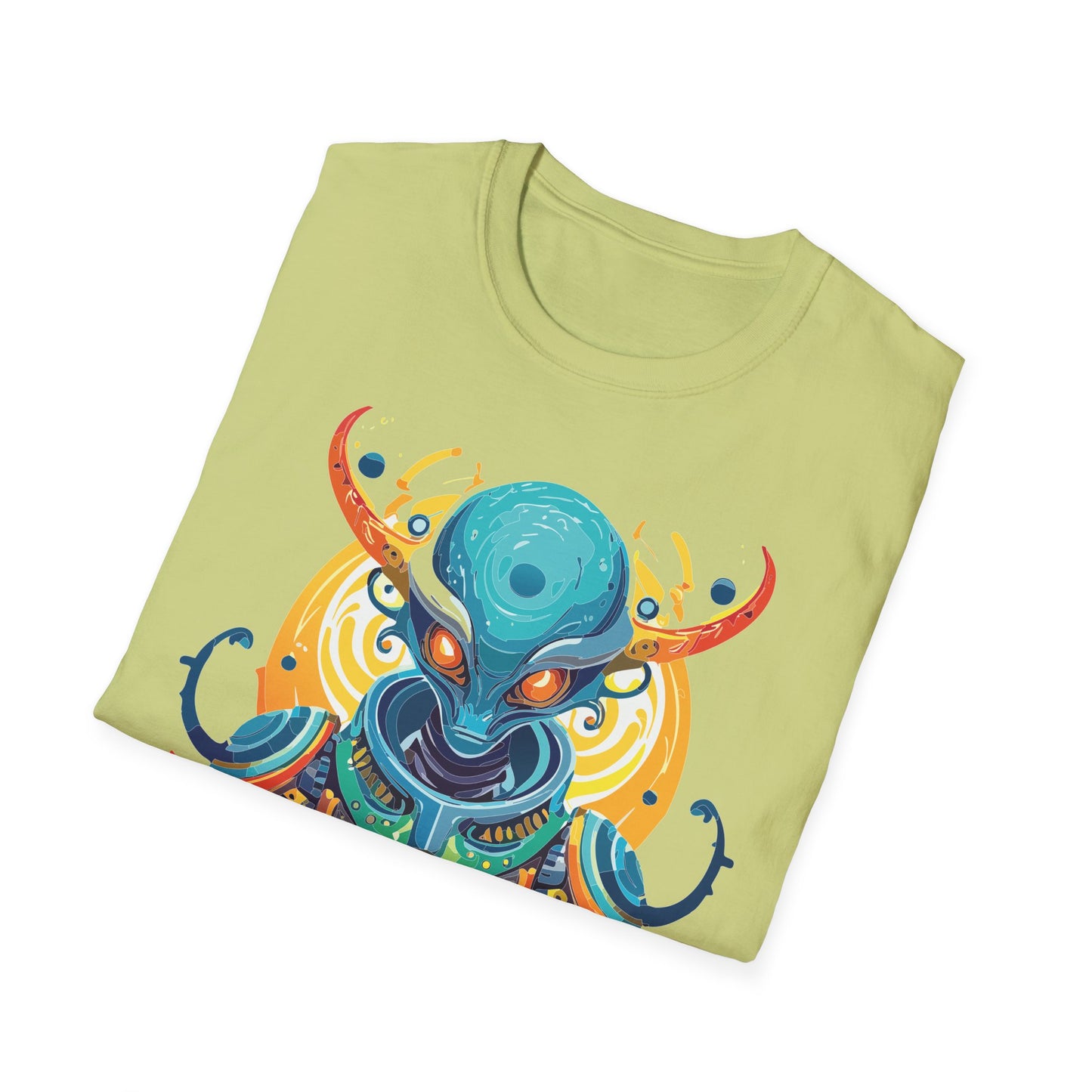Alien T Shirt Cosmos Shirt Unisex Short Sleeve Tee With Alien Art Design Ring Spun Cotton