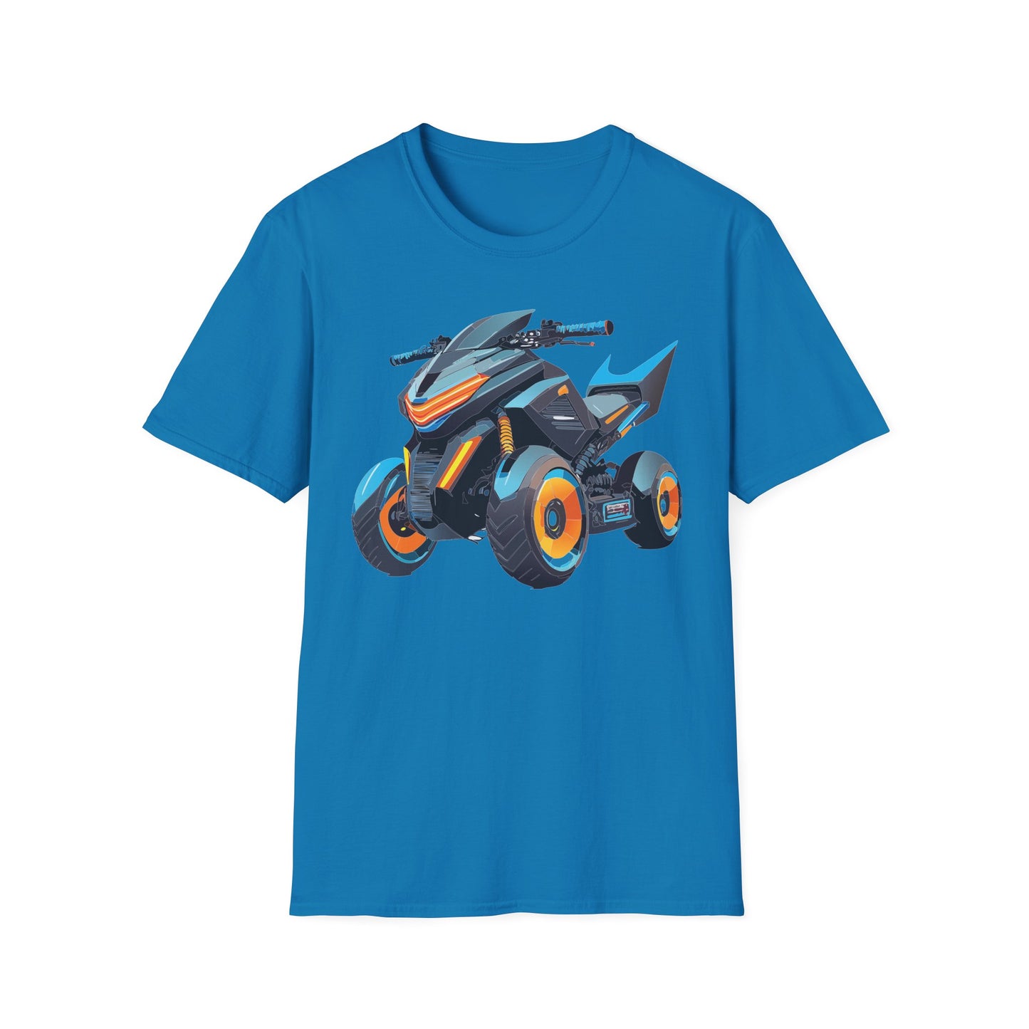 Unisex Motorcycle Art Design T Shirt Softstyle 64000 MTB Graphic Tee For Riders