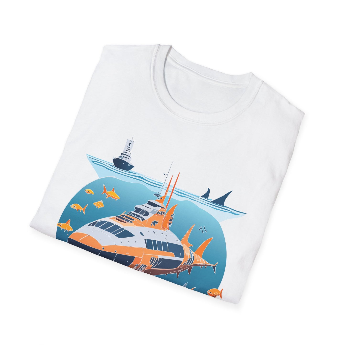 Ocean Tee Shirt, Ocean Shirt, Shirt with Ocean, U boat Tees, Shirt with U-Boat