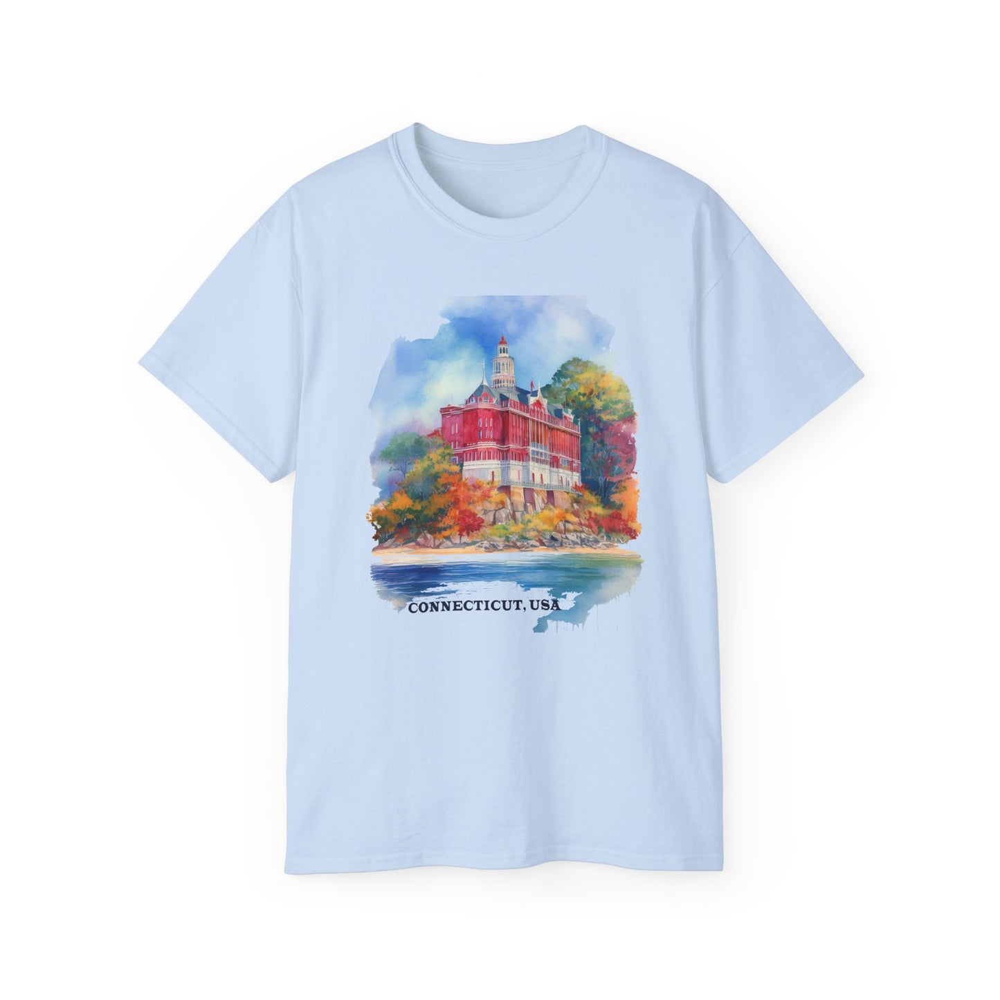 Connecticut Graphic Unisex Cotton T‑Shirt 2