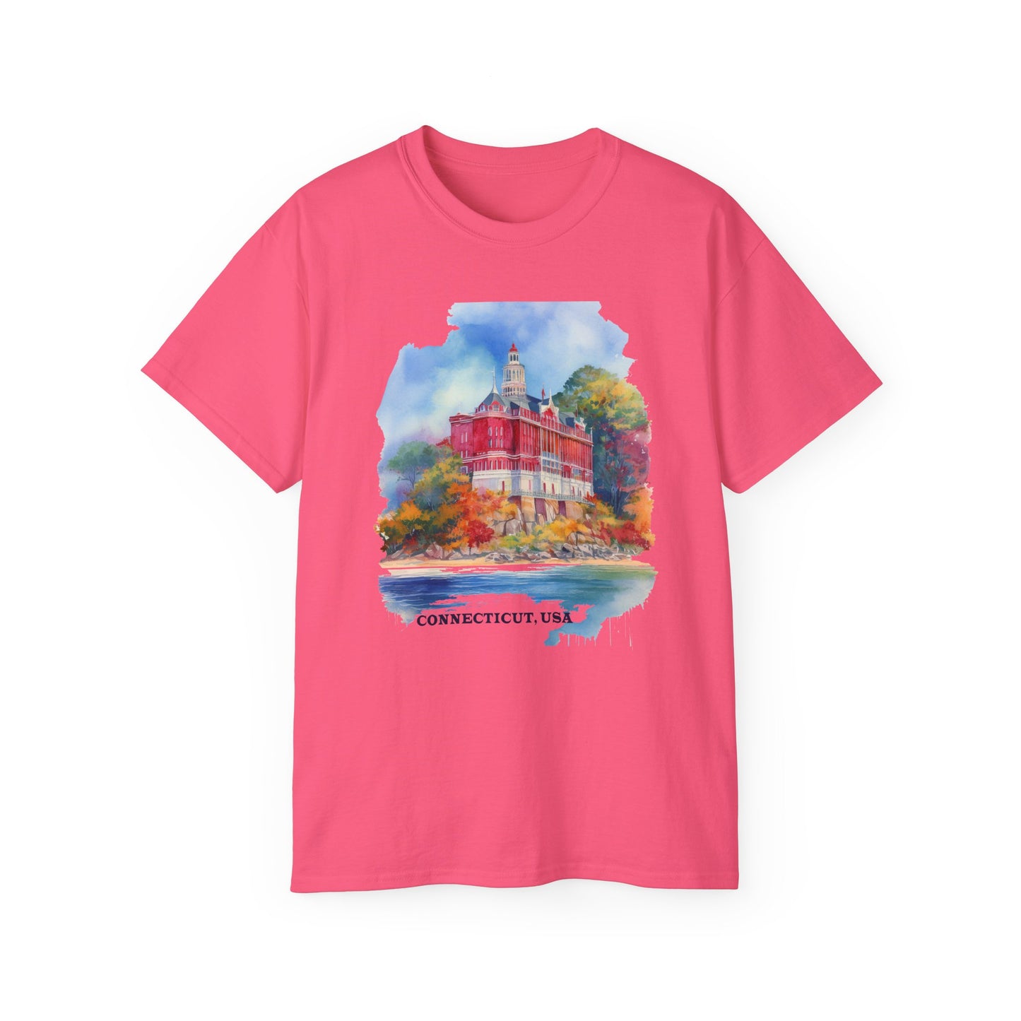 Connecticut Graphic Unisex Cotton T‑Shirt 2