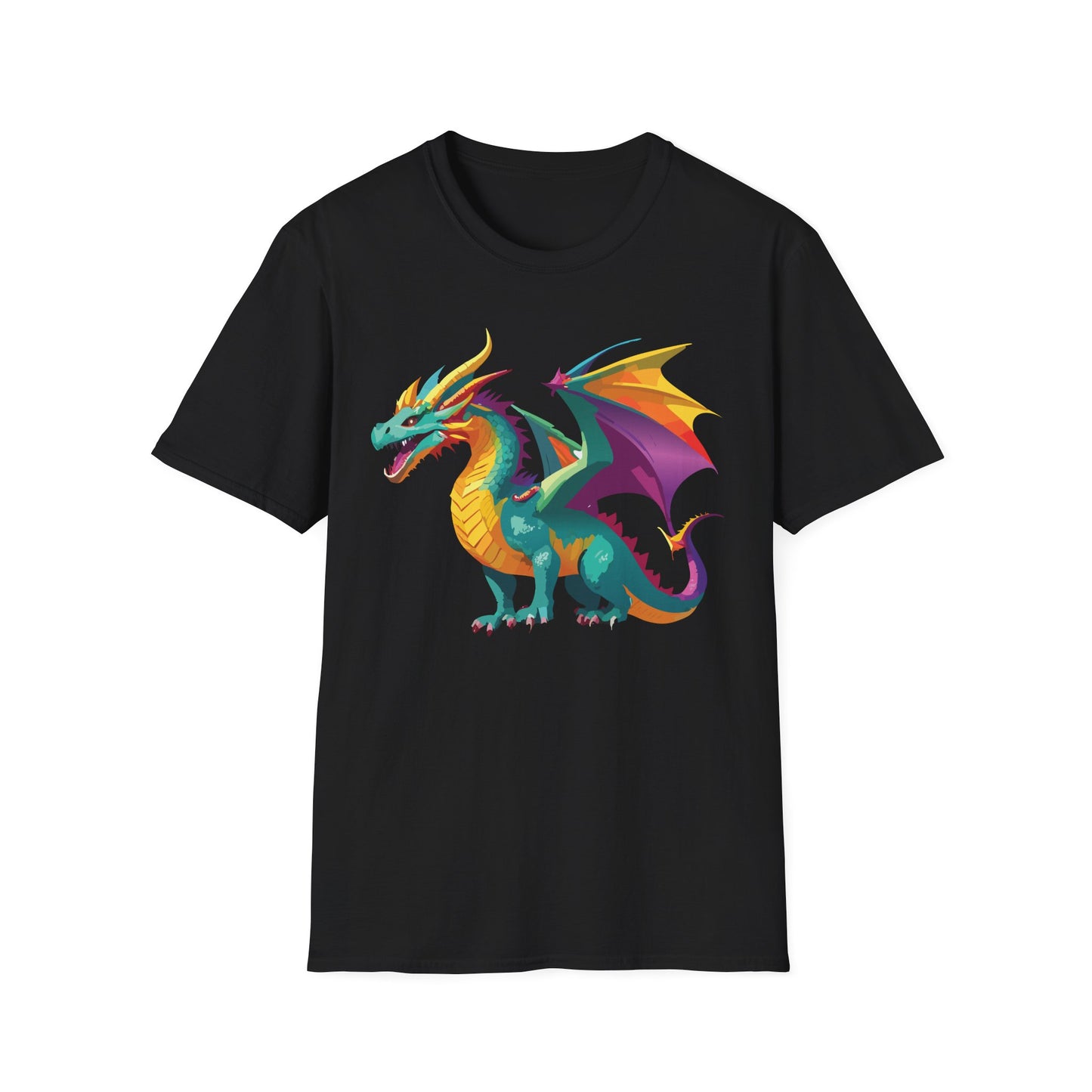 Dragon T Shirt Unisex Short Sleeve Art Design Gildan Softstyle Cotton Tee For Animal Lovers